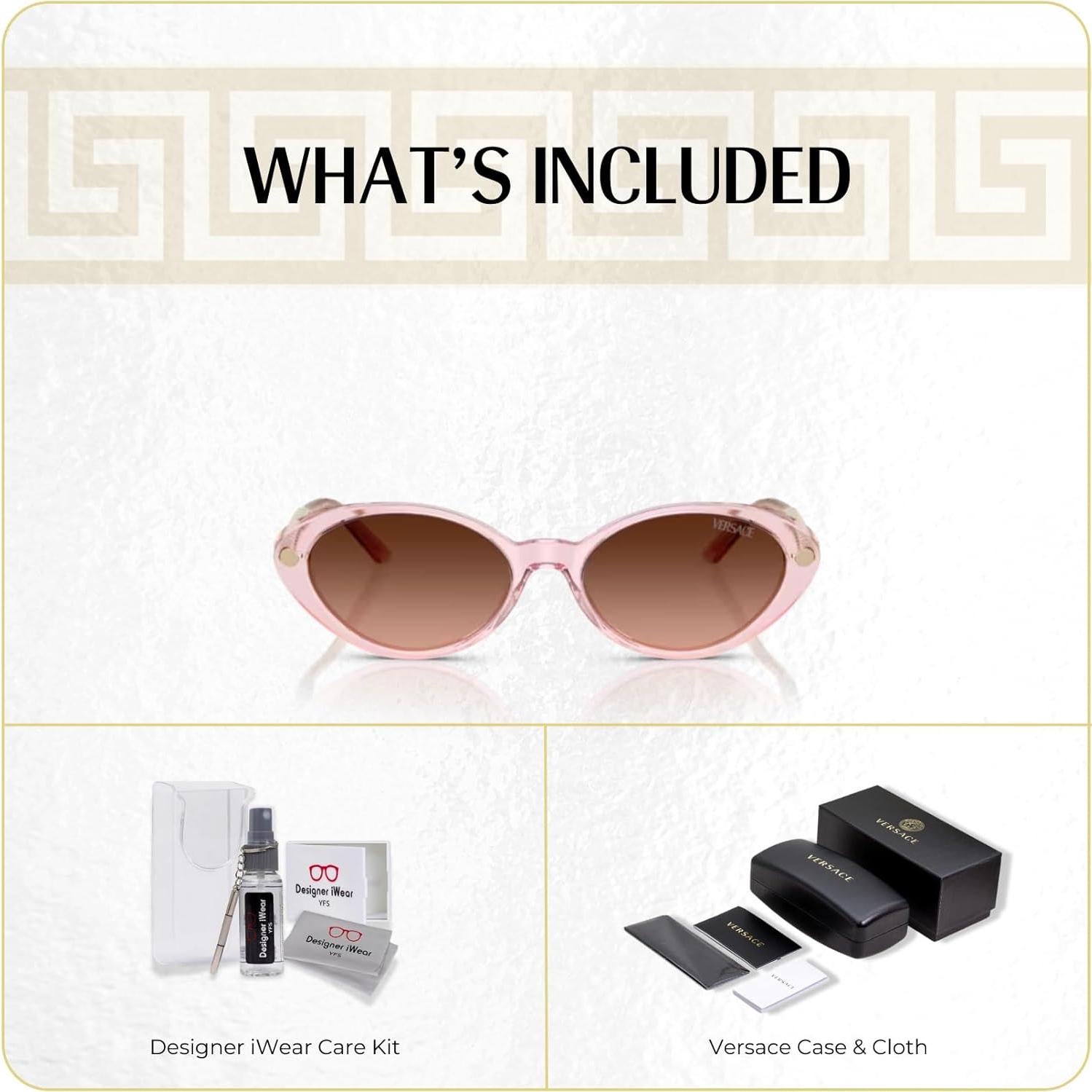 Gafas de sol ovaladas Versace VE4469 54mm para mujeres + Kit iWear