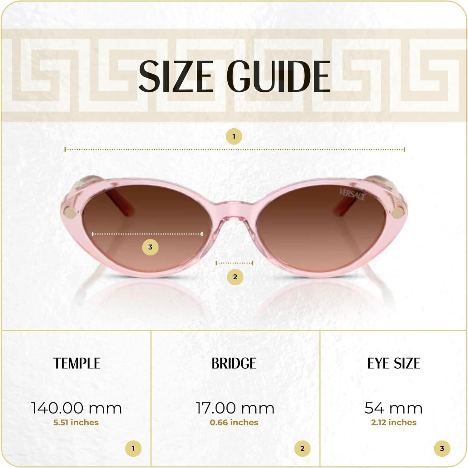 Gafas de sol ovaladas Versace VE4469 54mm para mujeres + Kit iWear