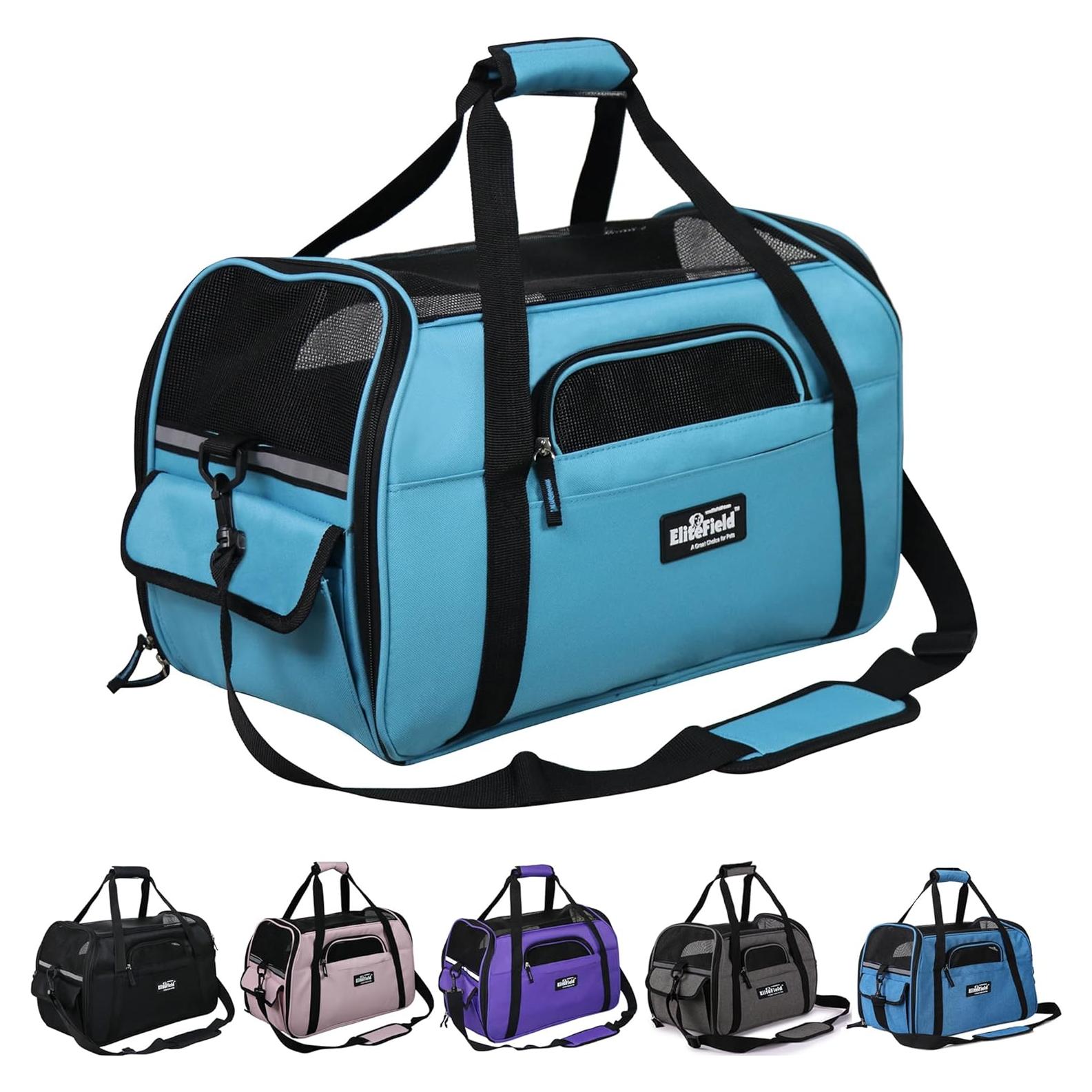 Transportín para Mascotas EliteField Mediano Azul Cielo