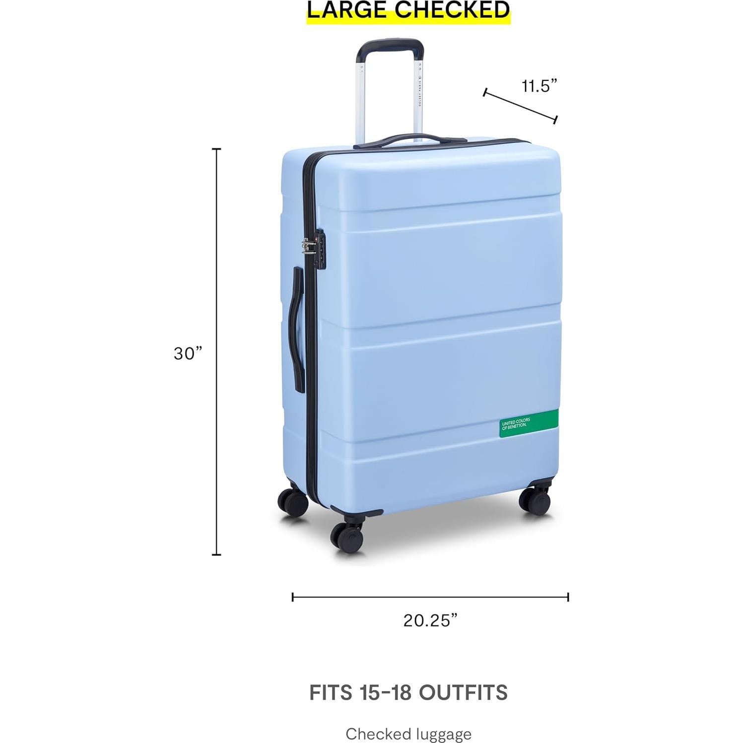 Equipaje Duro Benetton ¡Ahora! 110L Rojo 76.2cm con Ruedas