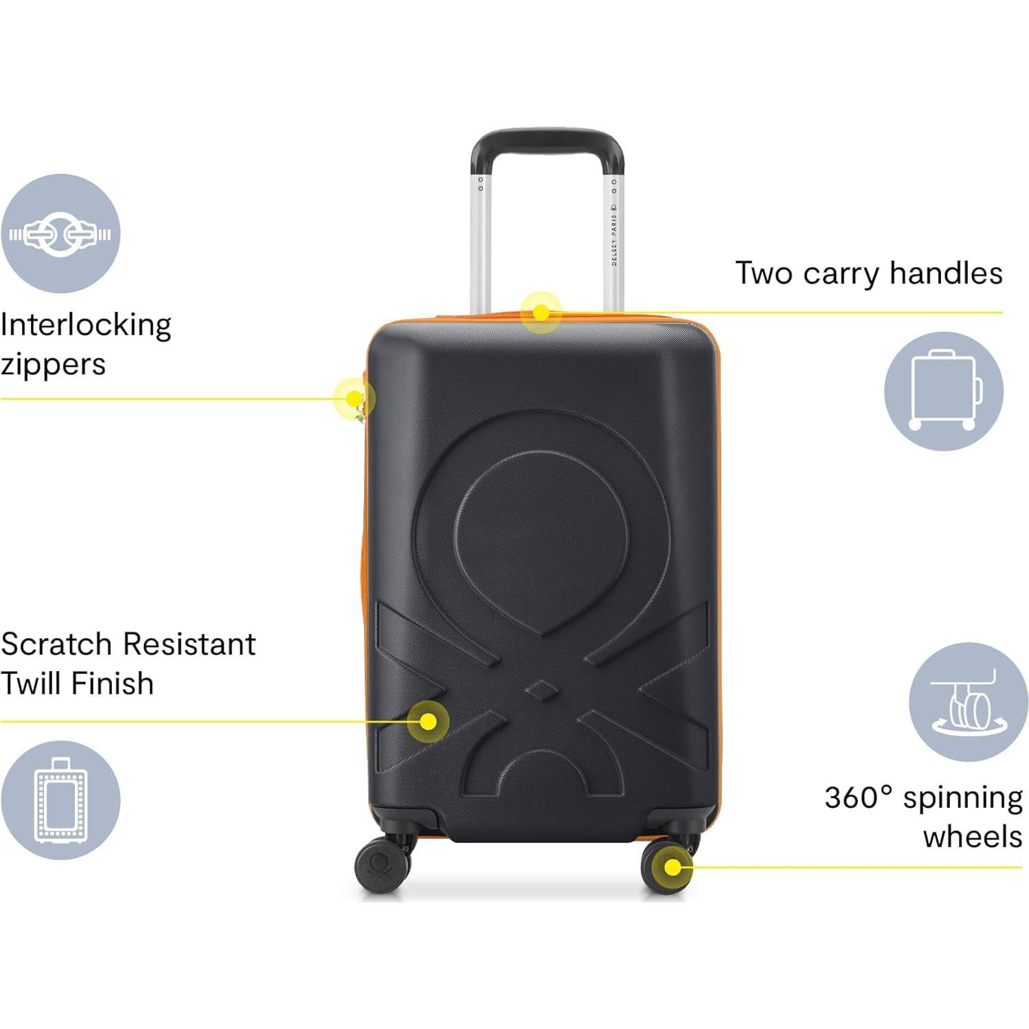 Maleta Delsey Fabrica Equipaje Duro 19" Azul con Ruedas