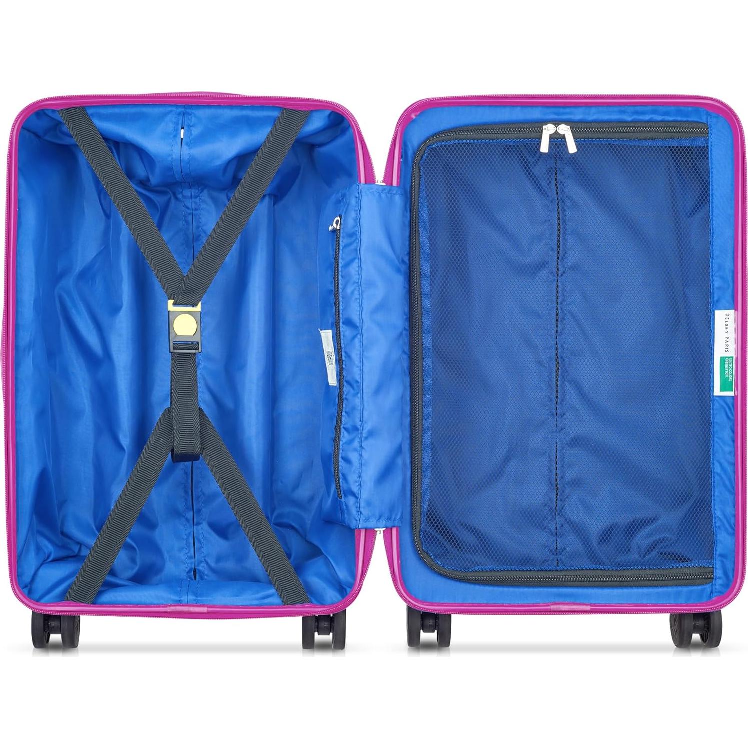 Maleta Delsey Fabrica Equipaje Duro 19" Azul con Ruedas