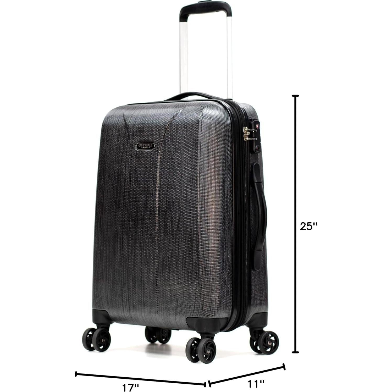 Maleta Expandible Dura Olympia Aerolite 21" Gris con Cerradura TSA