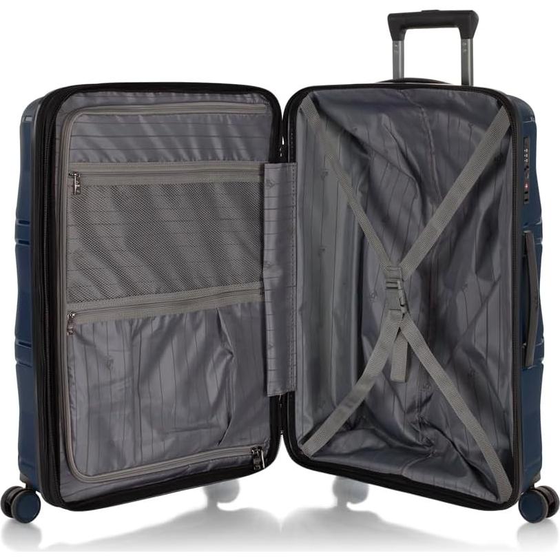 Maleta Heys Milos 66 cm Azul Marino Duraflex TSA Expandible
