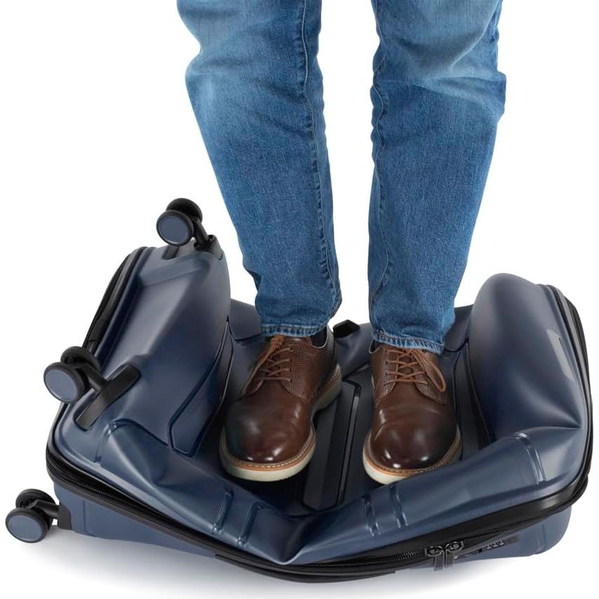 Maleta Heys Milos 66 cm Azul Marino Duraflex TSA Expandible