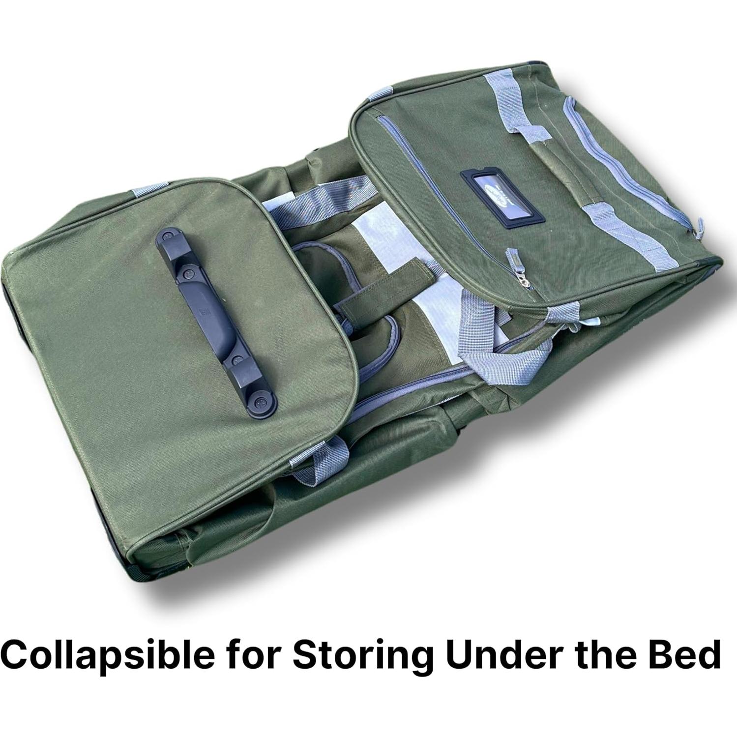 Bolsa de viaje rodante Olympia U.S.A. 22" Rosa 8 bolsillos