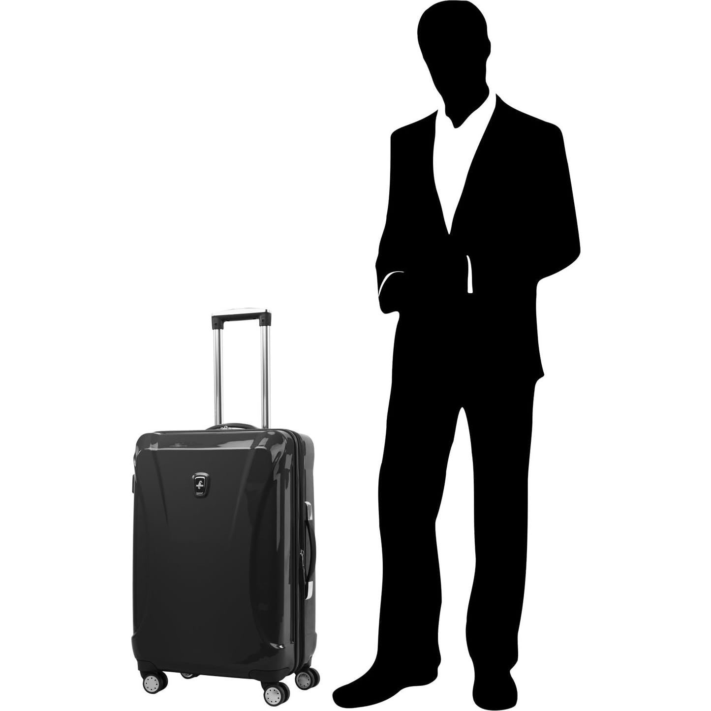 Maleta Spinner Expandible Atlantic Ultra Lite 24" Negro Jade