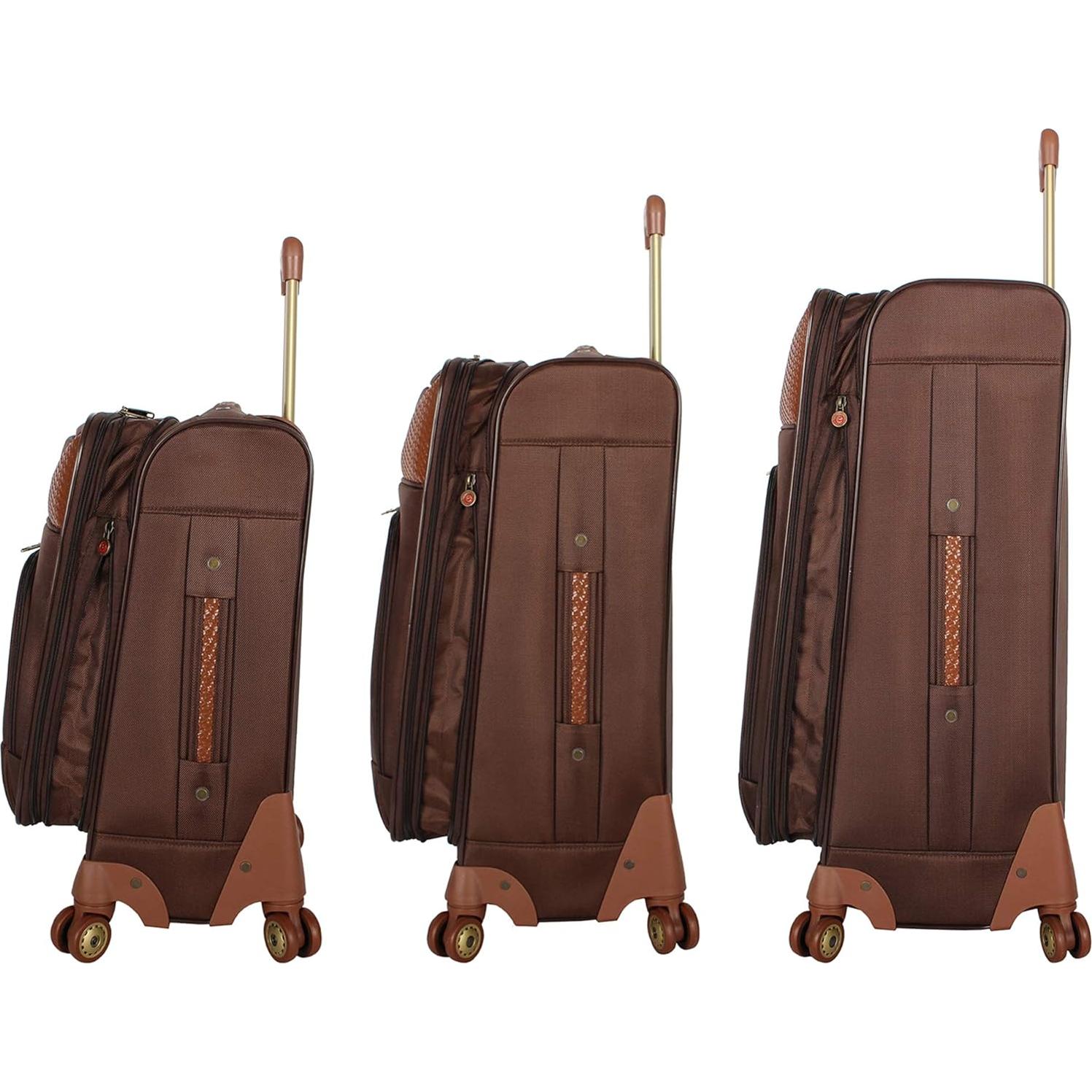 Conjunto de Maletas Pathfinder 4 Piezas Chocolate Expandible