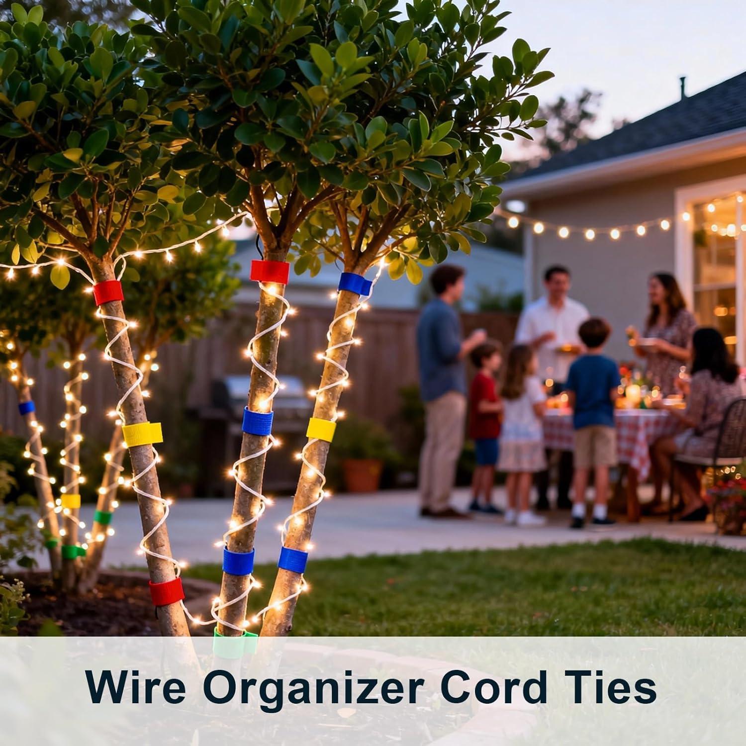 Correas de Cable Reutilizables MAIWEIS 80 Piezas 15 cm y 4 Rollos 500 cm