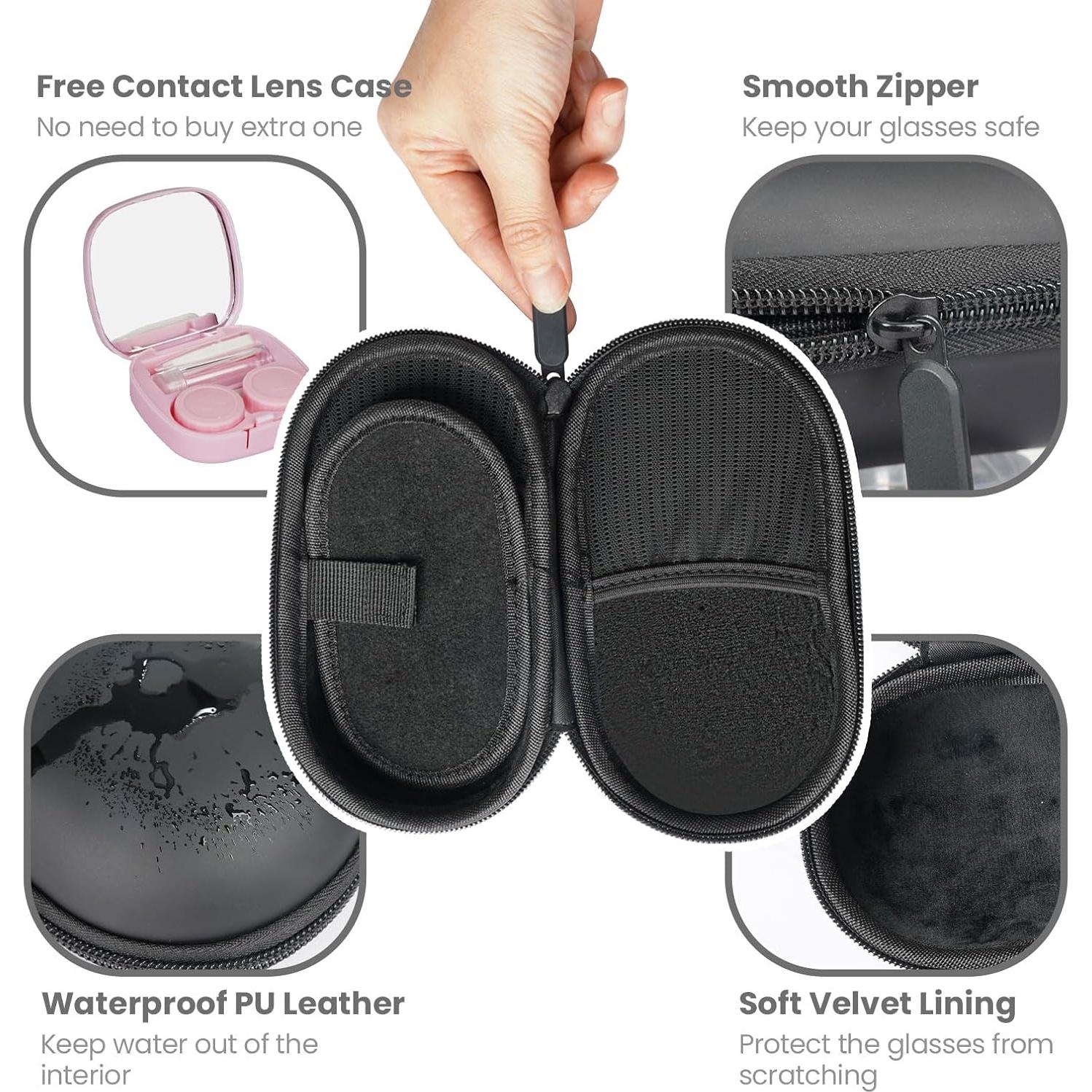 Estuche 2 en 1 para Gafas y Lentes de Contacto RAWILL