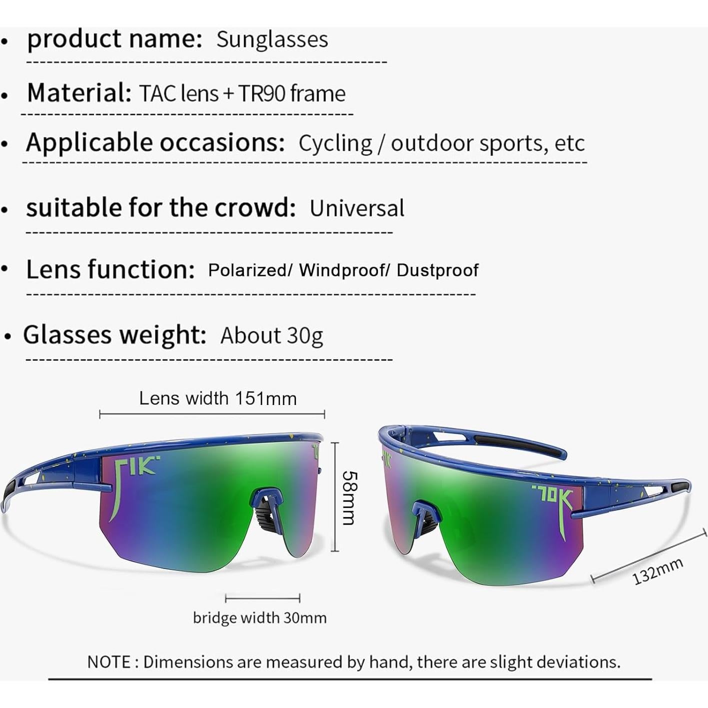 Gafas de sol deportivas Nobleboy UV400 para ciclismo