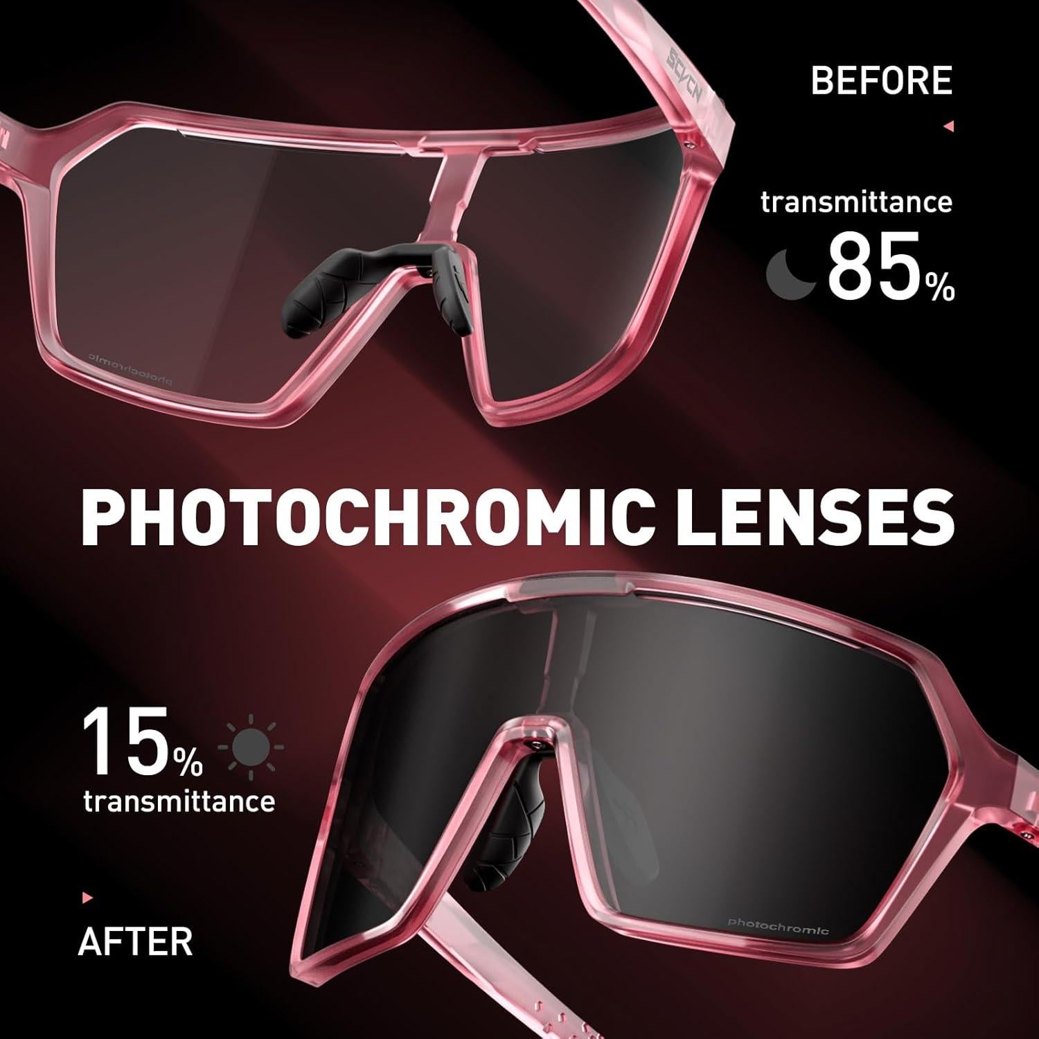 Gafas de Ciclismo SCVCN Fotoquímicas UV400 Ajustables