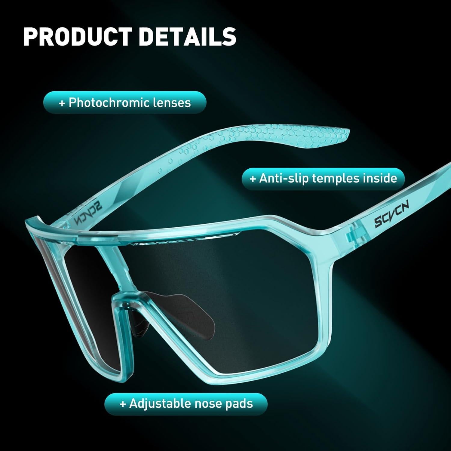 Gafas de Ciclismo SCVCN Fotoquímicas UV400 Ajustables