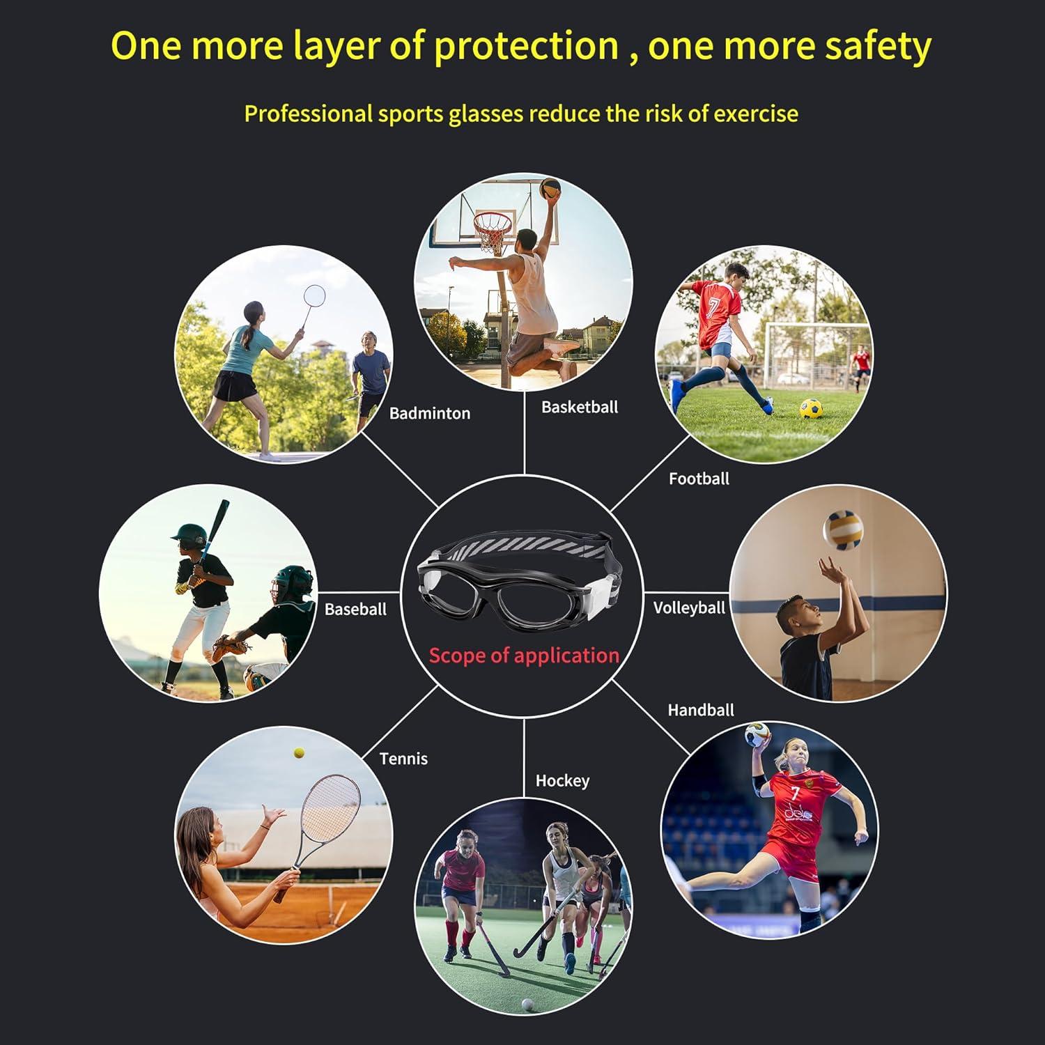 Gafas Deportivas SooGree para Niños 7-14 Años Antichoque