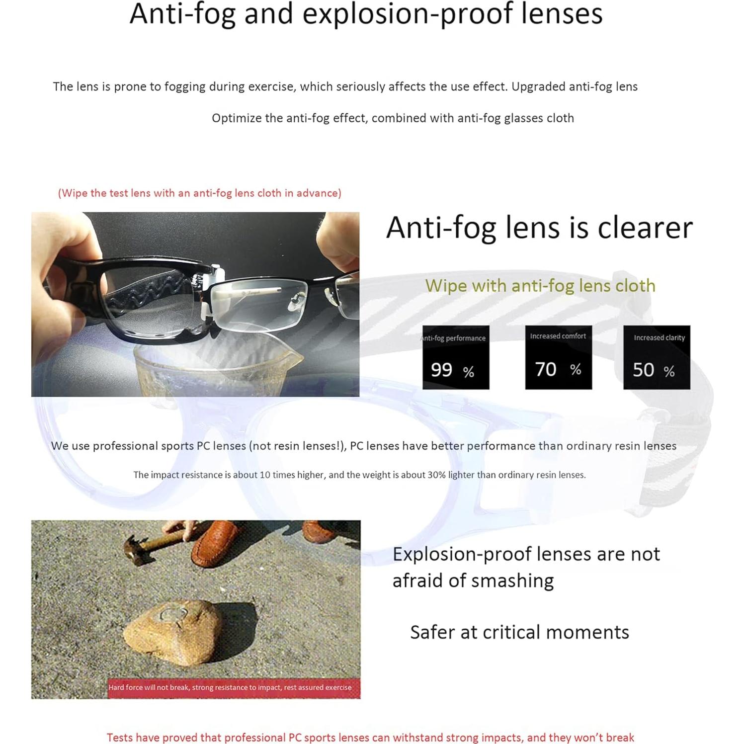 Gafas Deportivas SooGree para Niños - Antichoque Azul