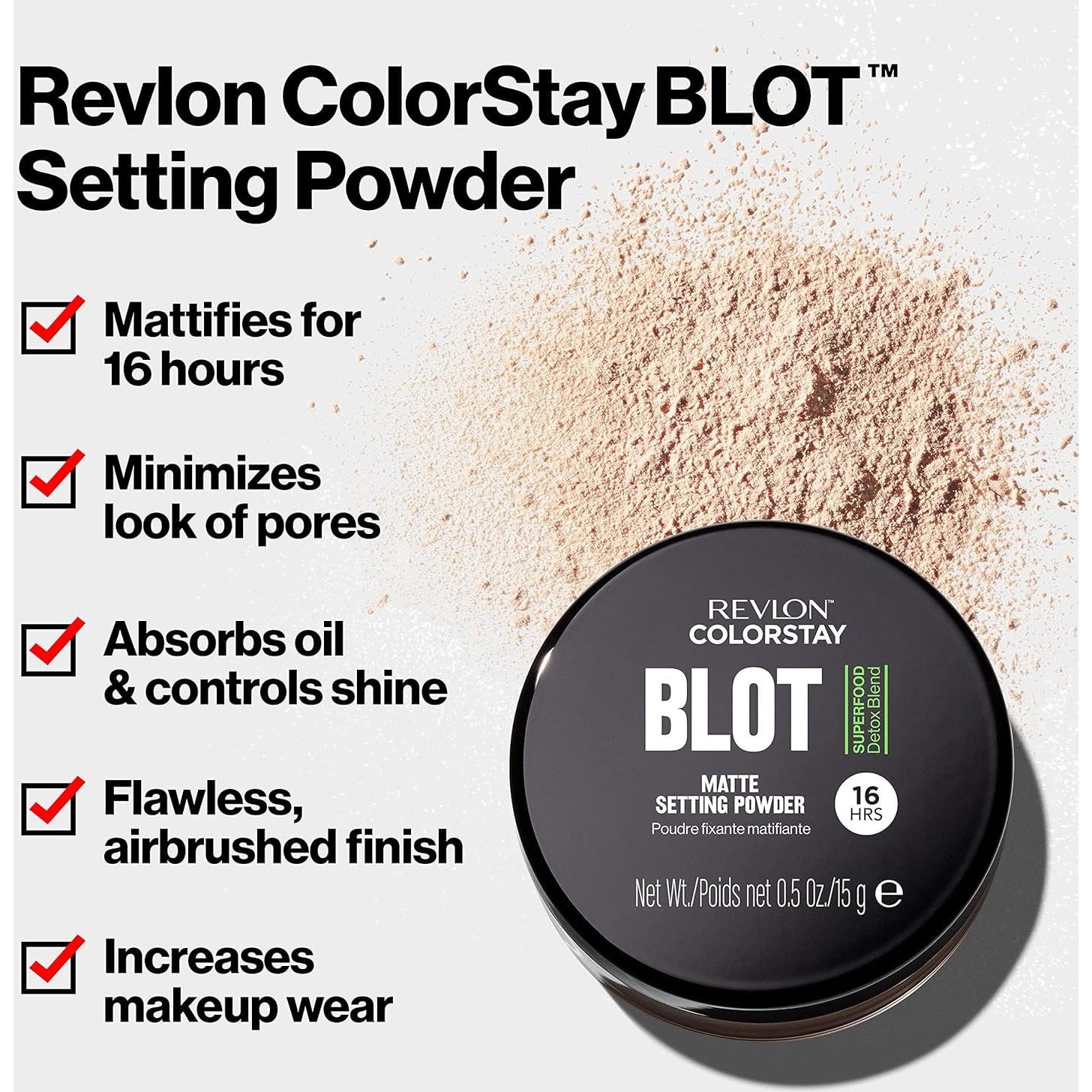 Polvo Matificante Revlon ColorStay 14.17 g, Absorbe Aceite