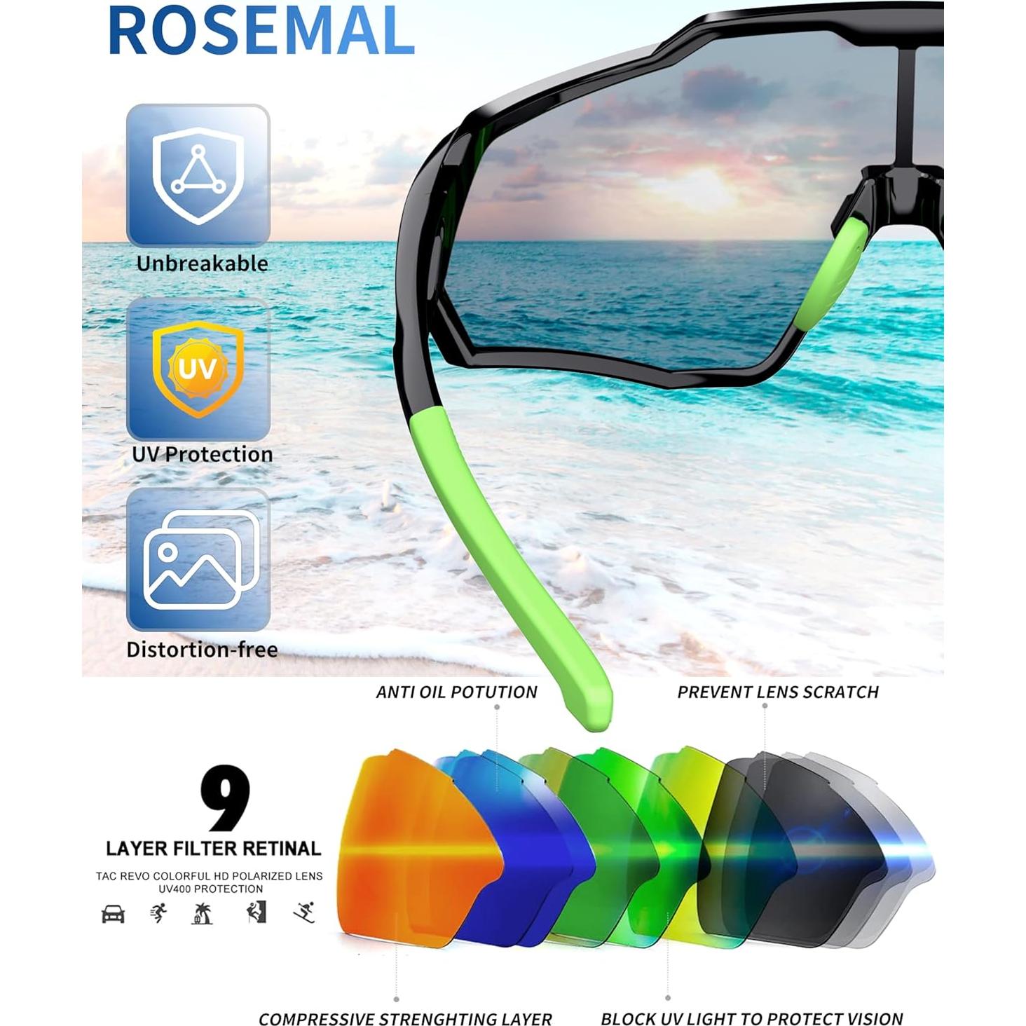 Gafas de sol deportivas Rosemal 7259 polarizadas UV400