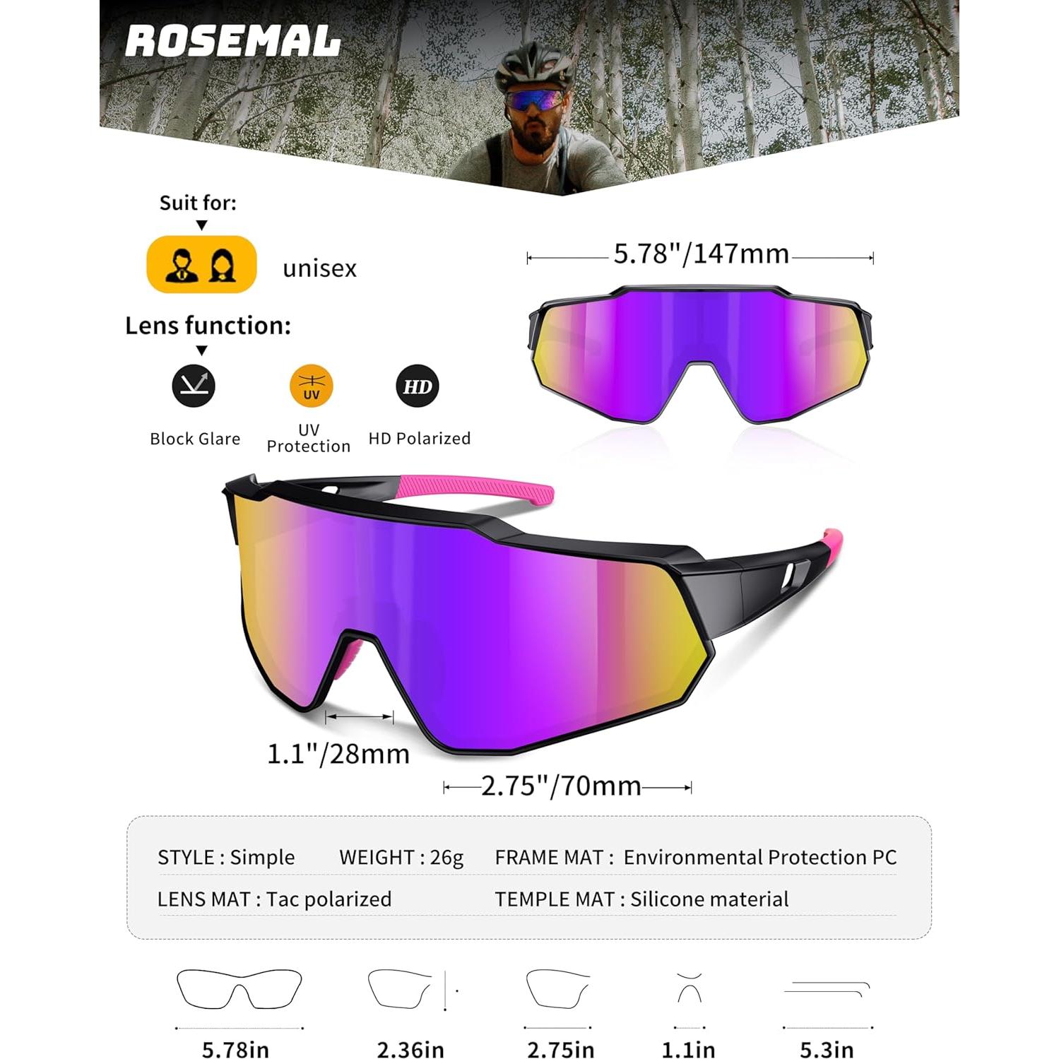 Gafas de sol deportivas Rosemal 7259 polarizadas UV400