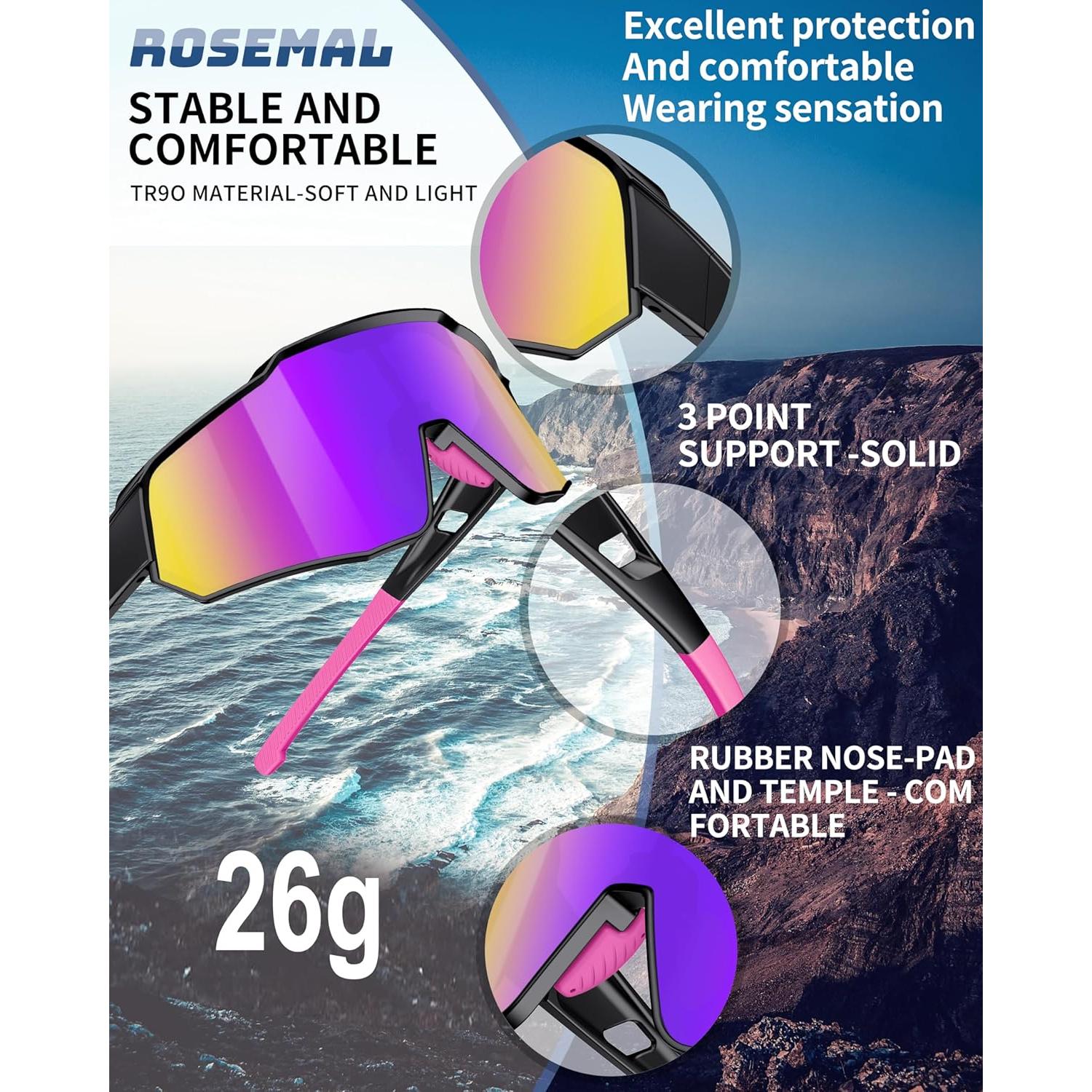 Gafas de sol deportivas Rosemal 7259 polarizadas UV400