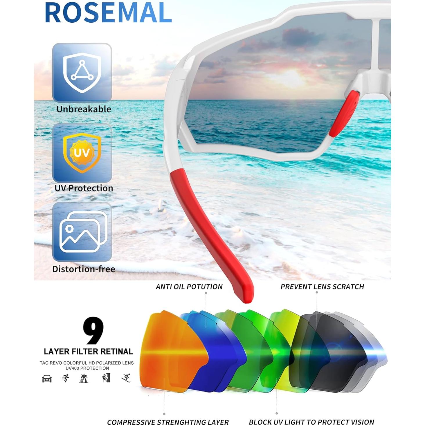 Gafas de sol polarizadas Rosemal 7259 UV400 para deportes