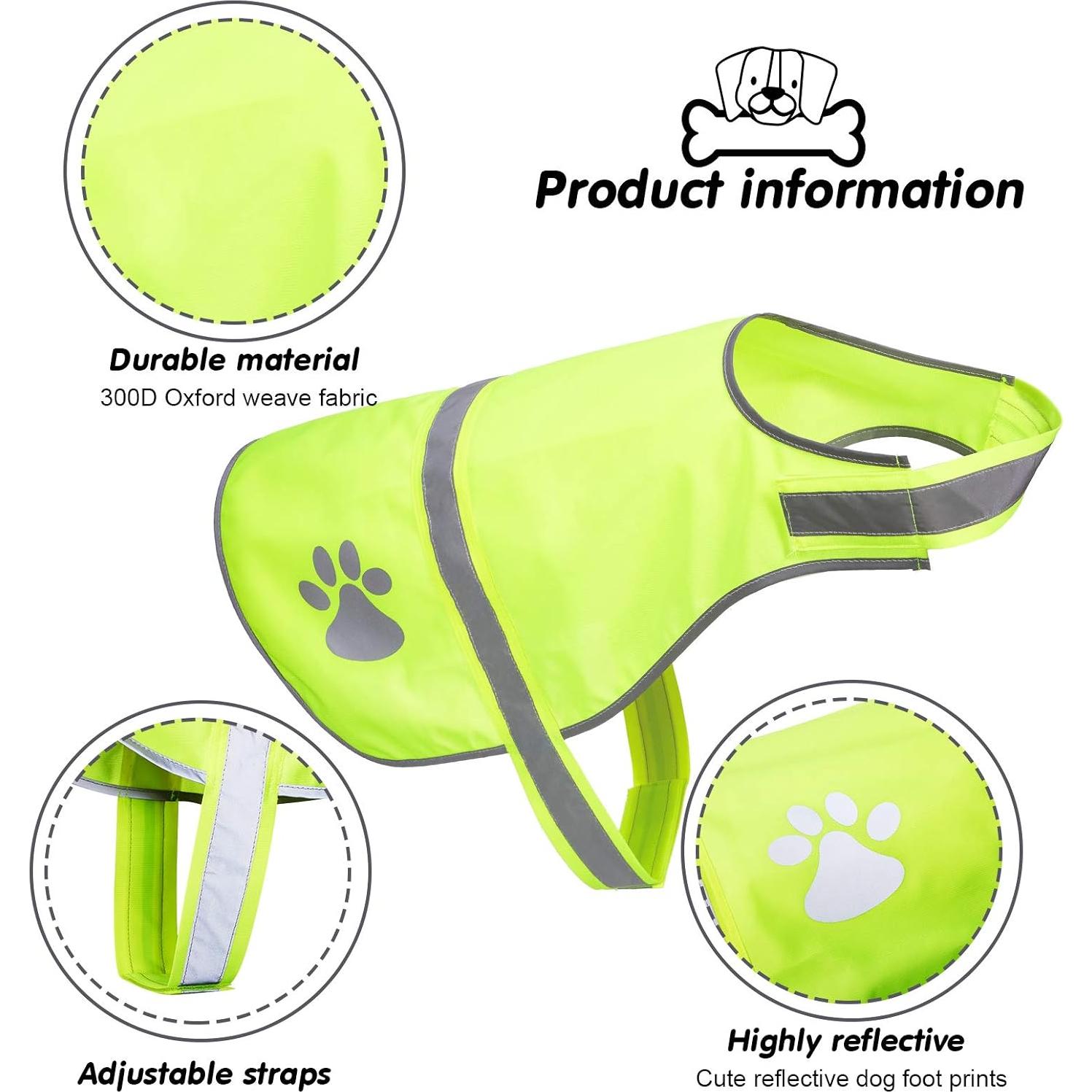 Chaleco Reflectante para Perros Geyoga 2 Piezas Ajustable