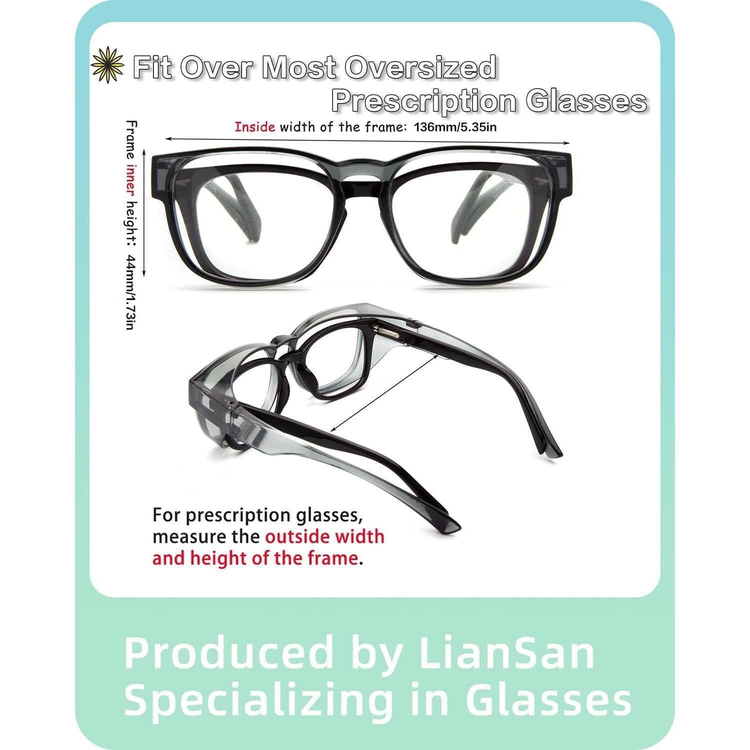 Gafas de Seguridad LianSan Antivaho para Lentes Graduadas