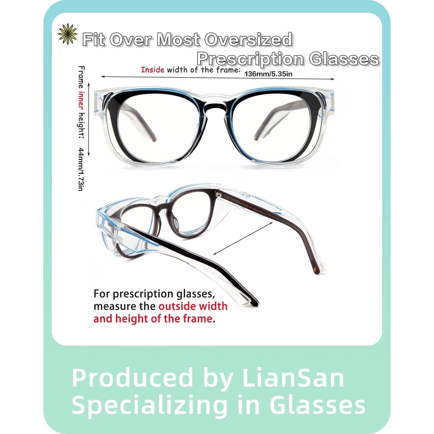 Gafas de Seguridad LianSan Antivaho para Lentes Graduadas