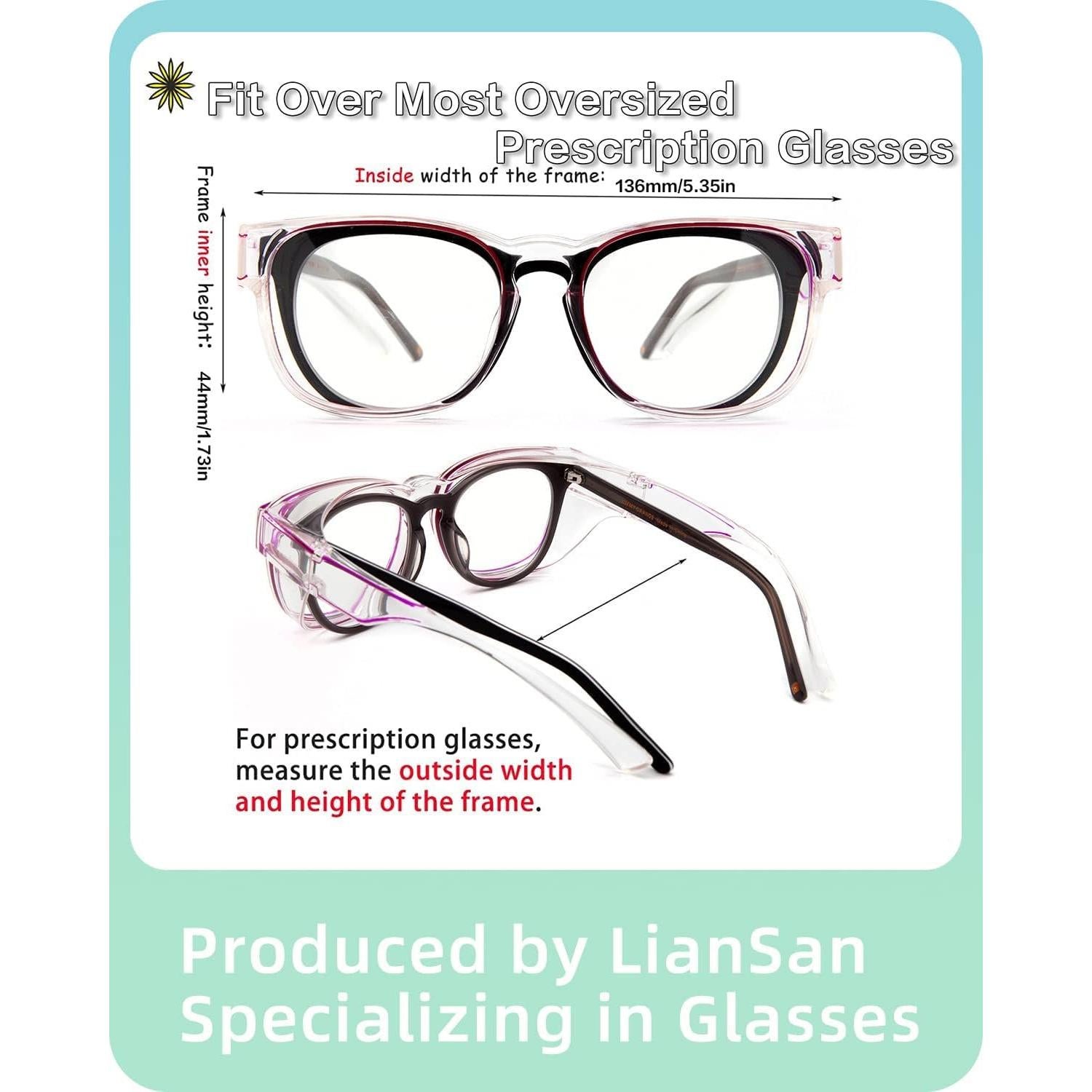 Gafas de Seguridad LianSan Antivaho sobre Lentes Graduadas