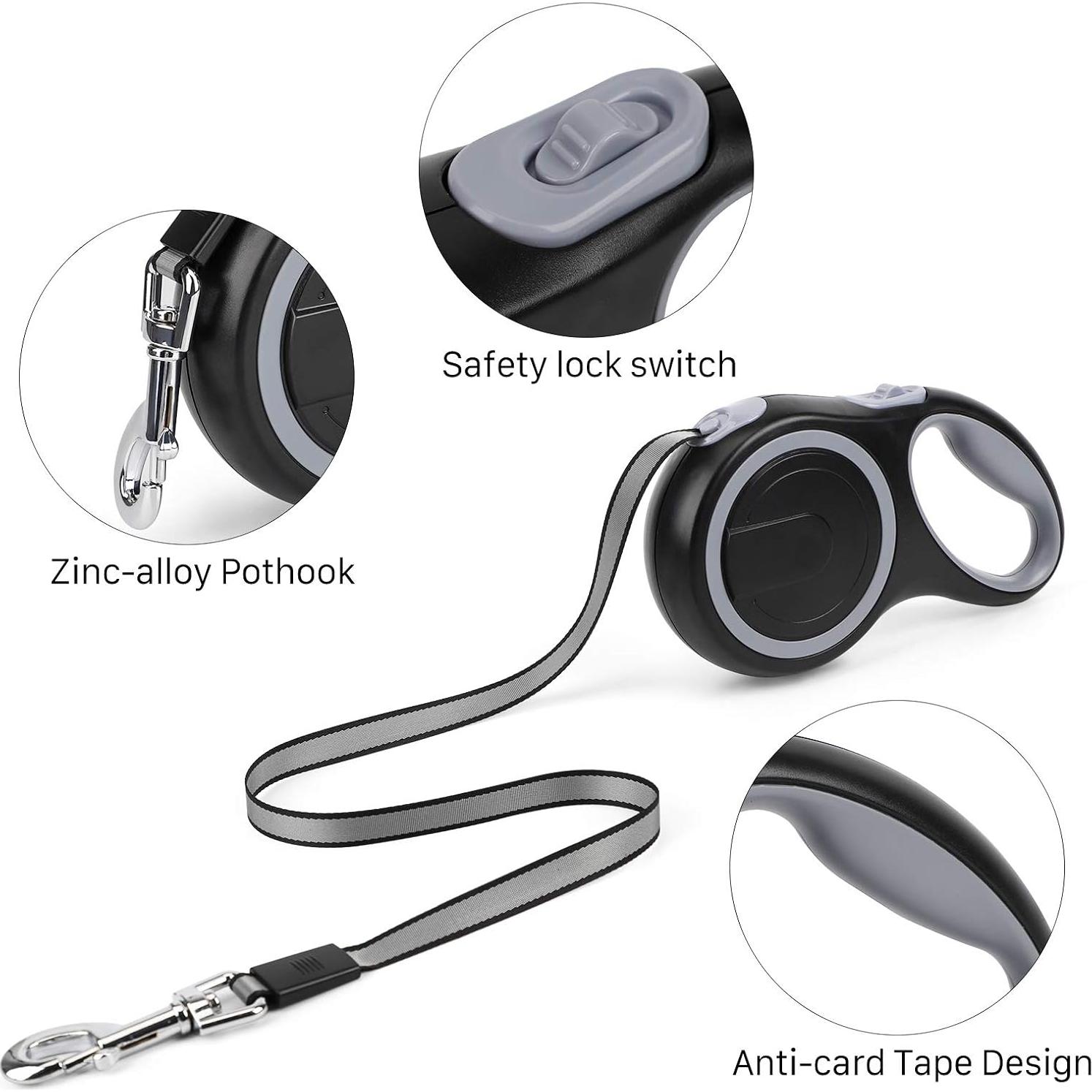 Correa Retráctil para Perros Segarty 7,92m hasta 50kg Negra