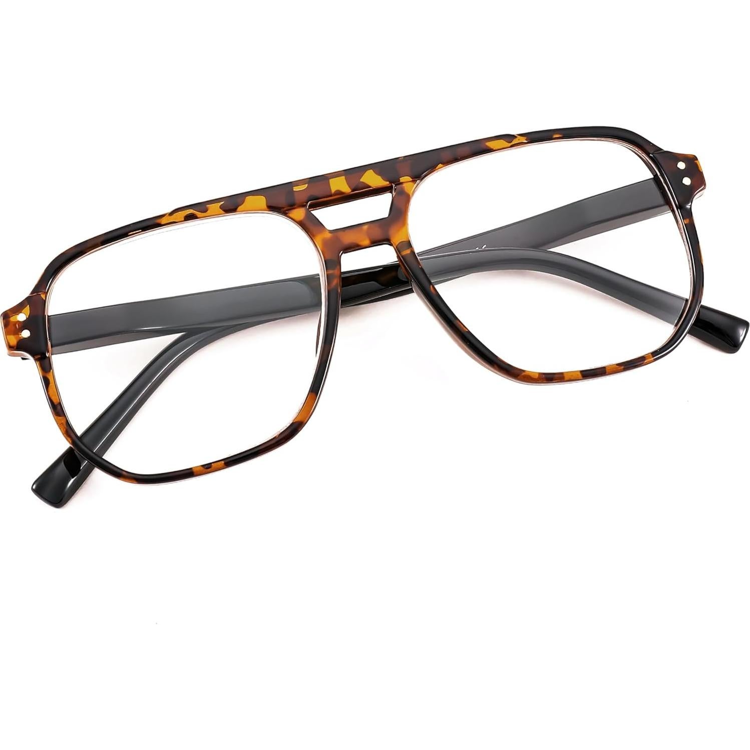 Gafas de Lectura FEISEDY Aviador Retro Filtro Luz Azul 2.0x