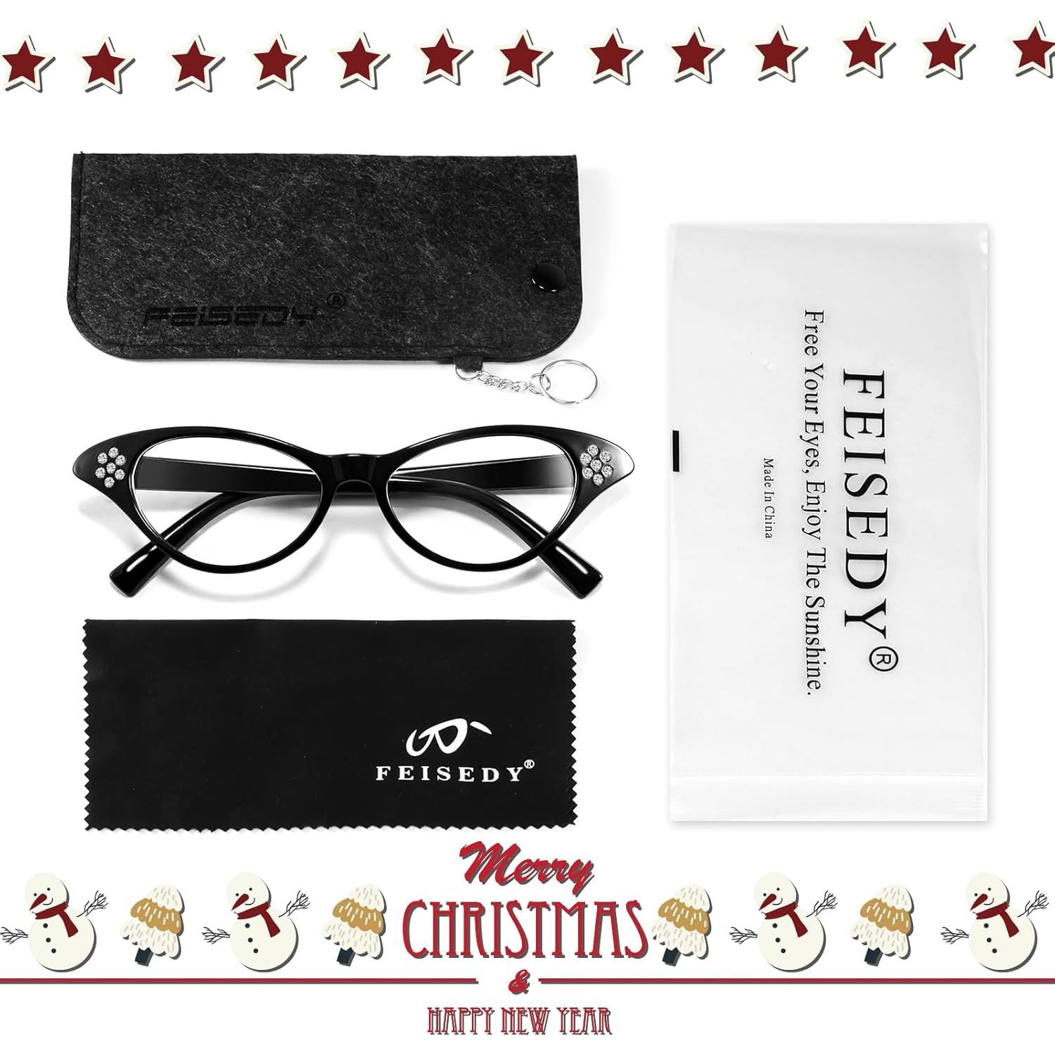 Gafas de Sol Cateye FEISEDY con Rhinestones para Mujeres