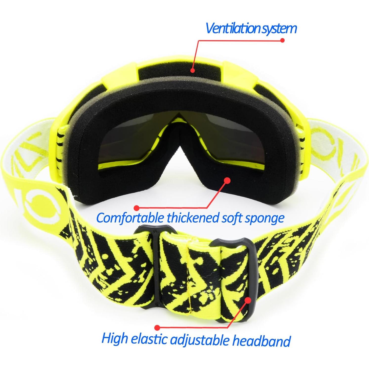 Gafas de Moto ZJNUO 833 - Anti UV, A Prueba de Viento y Polvo