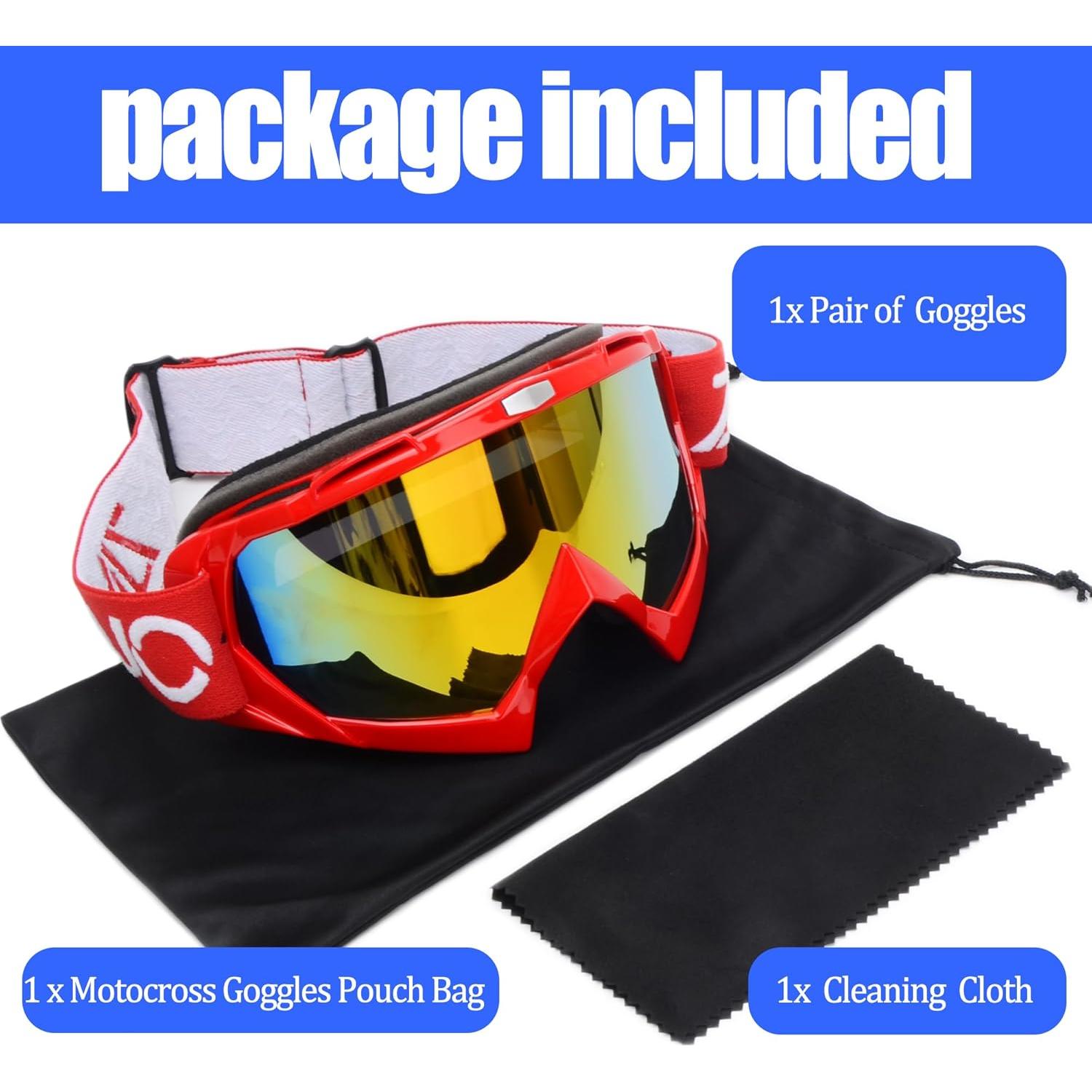 Gafas de Motocross ZJNUO 833 - Anti UV, a Prueba de Viento