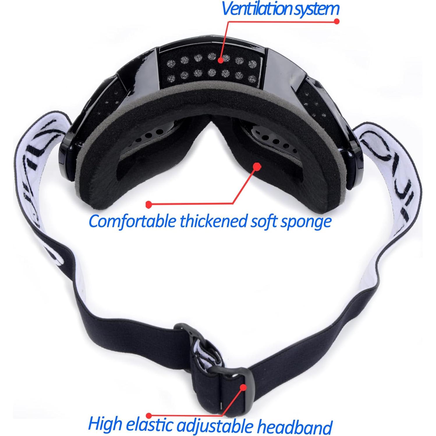 Gafas de Motocicleta ZJNUO 833 - UV400, Antideslizantes