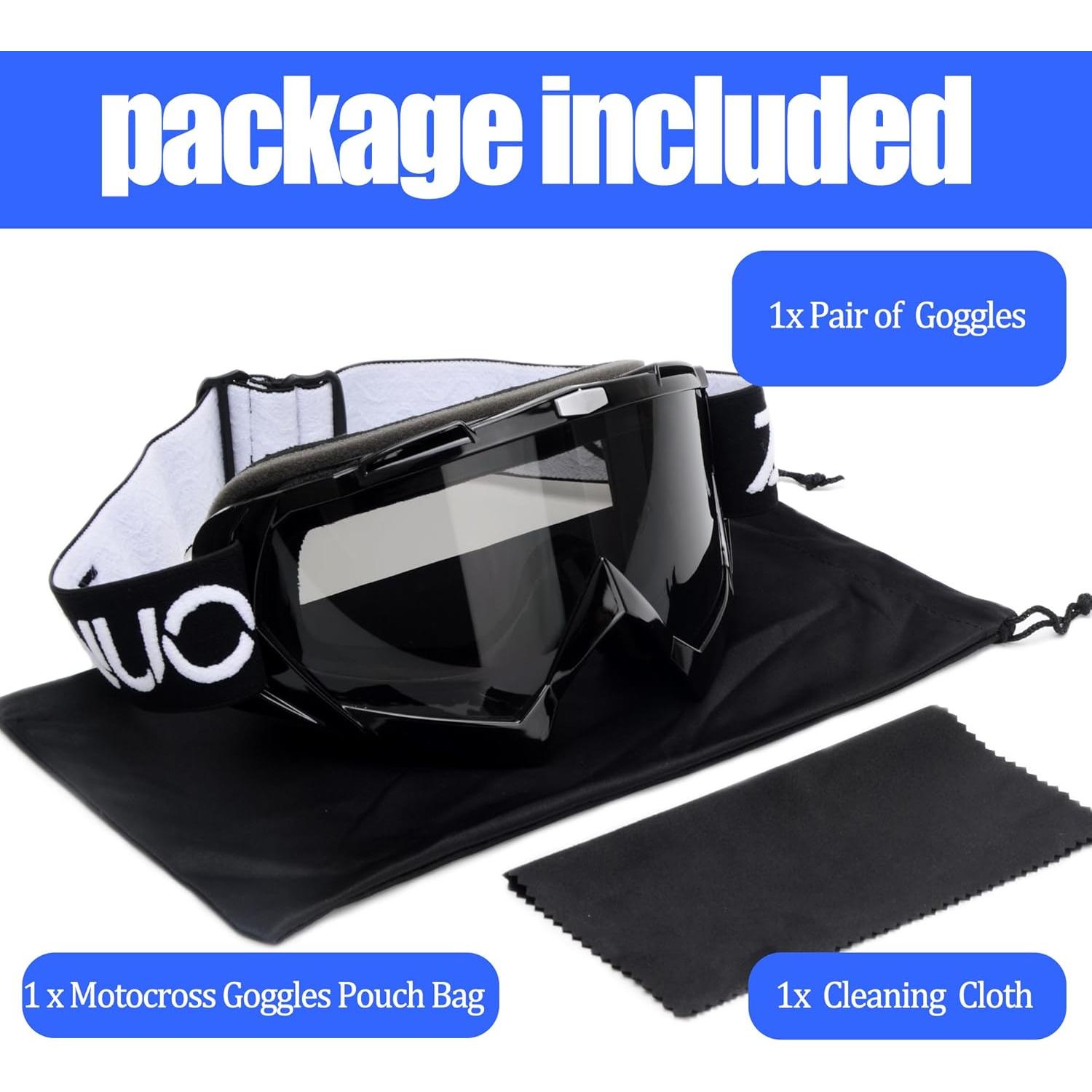 Gafas de Motocicleta ZJNUO 833 - UV400, Antideslizantes