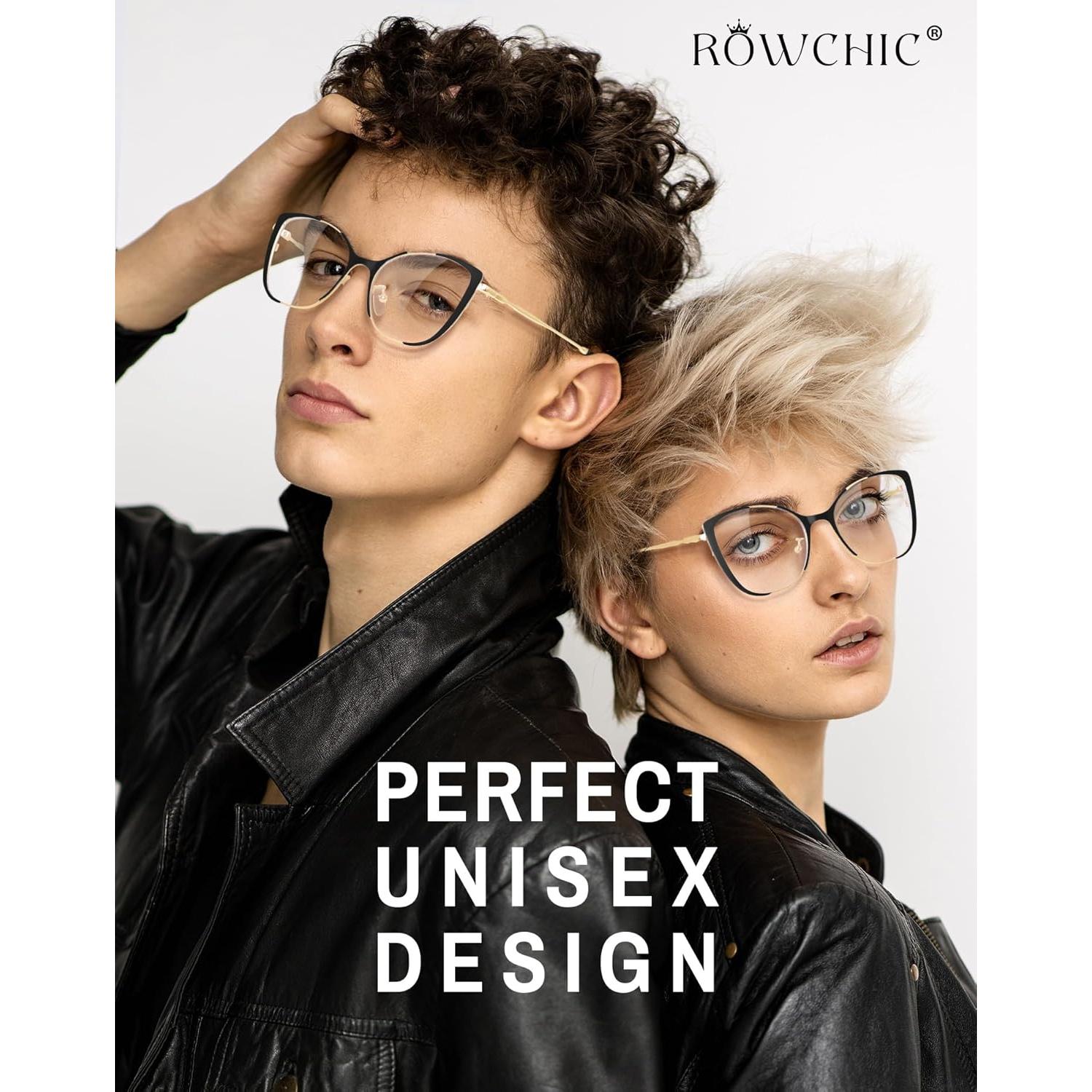 Gafas de Luz Azul ROWCHIC Mujeres Gato Ojo Anti Fatiga Ocular