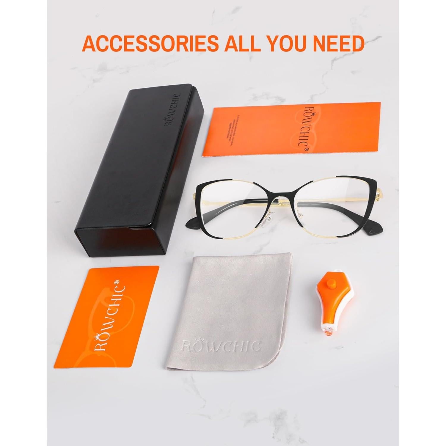 Gafas de Luz Azul ROWCHIC Mujeres Gato Ojo Anti Fatiga Ocular