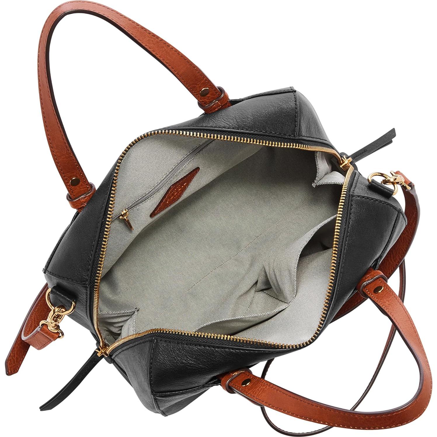 Bolso de mano satchel Fossil Rachel para mujeres - Negro