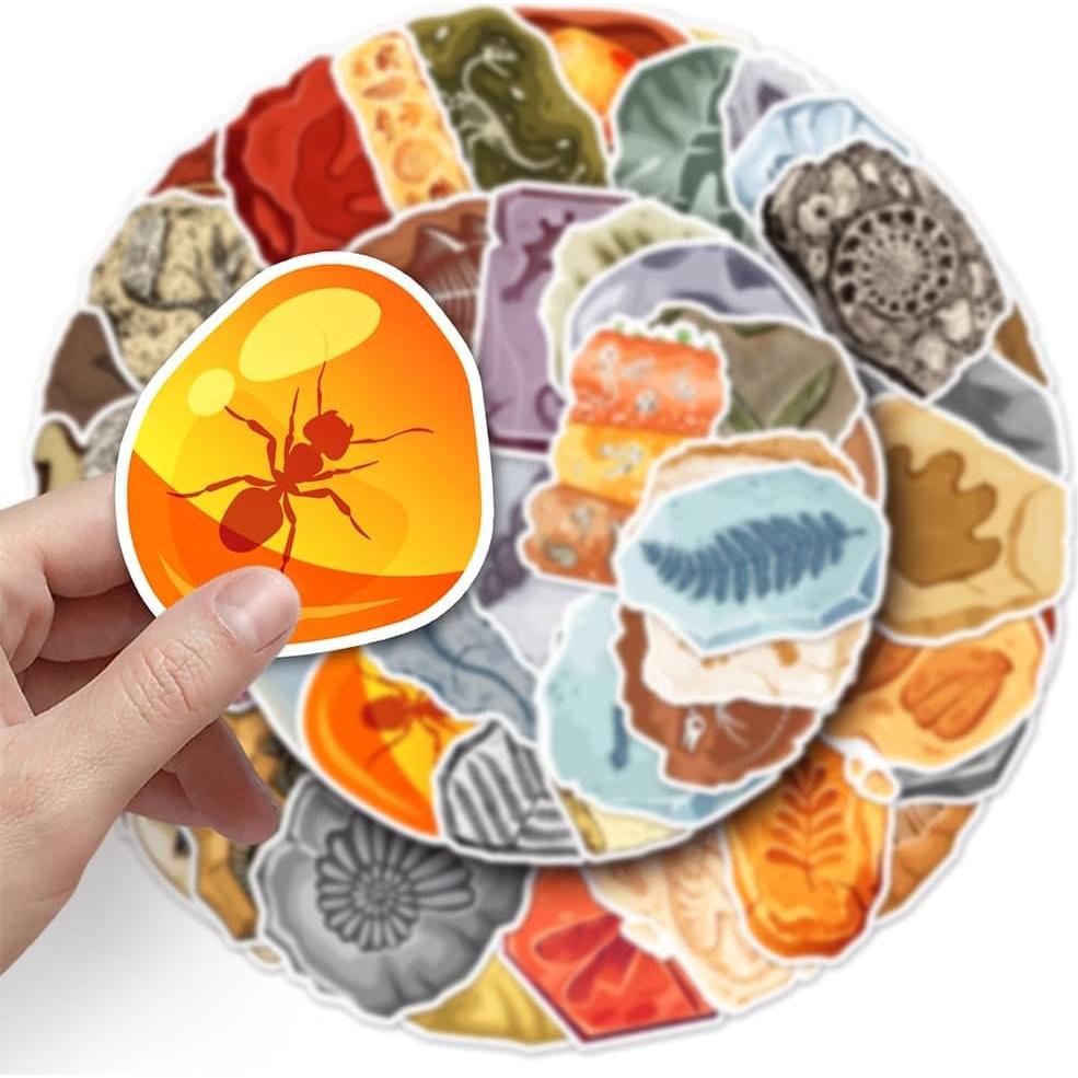 Calcomanías de Vinilo Impermeables LIFEPAL - 50 Pcs Fossil