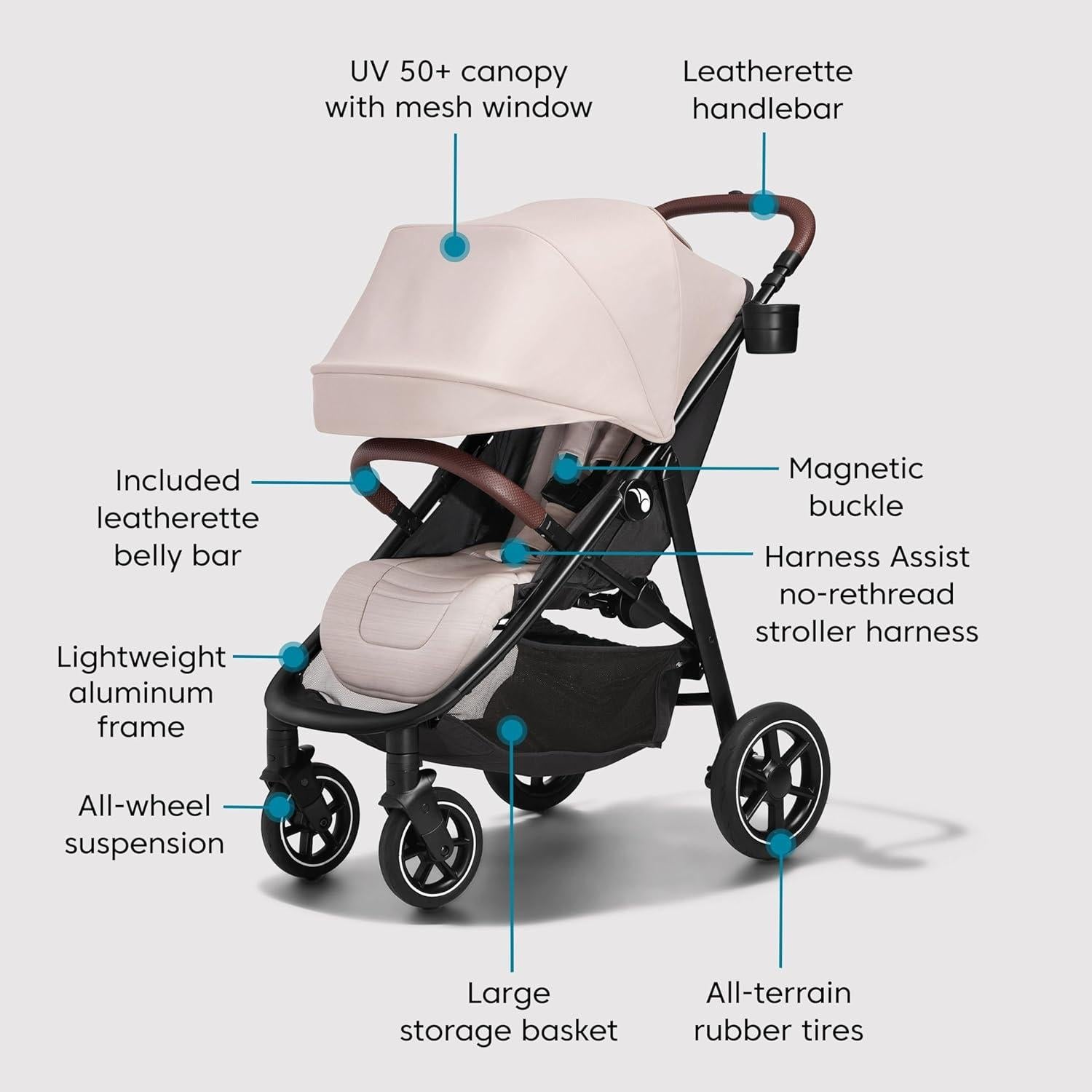 Cochecito Ligero Baby Jogger City Mini Air Marfil