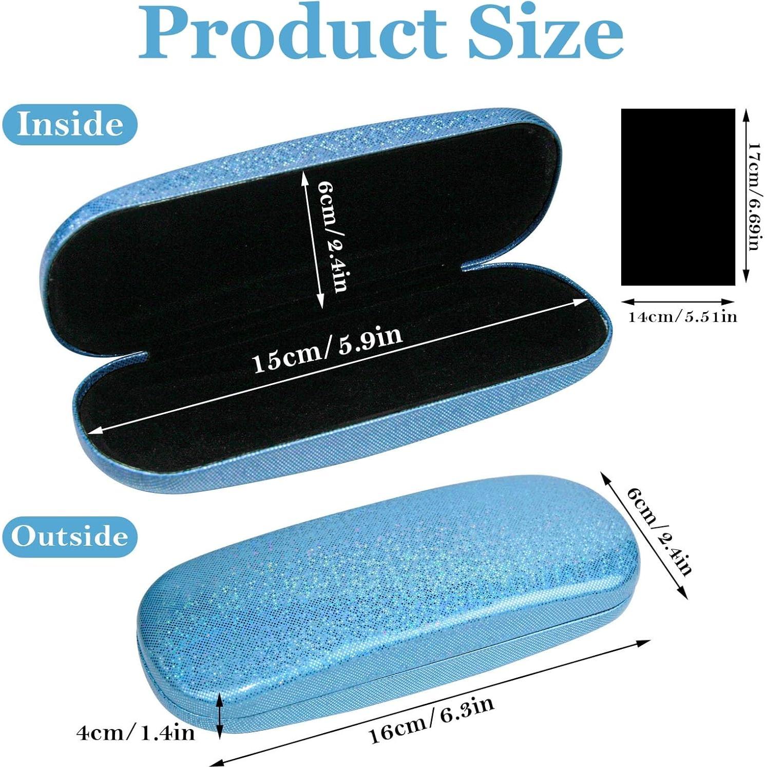 Estuche de Gafas 3 Piezas Duro con Paño de Limpieza