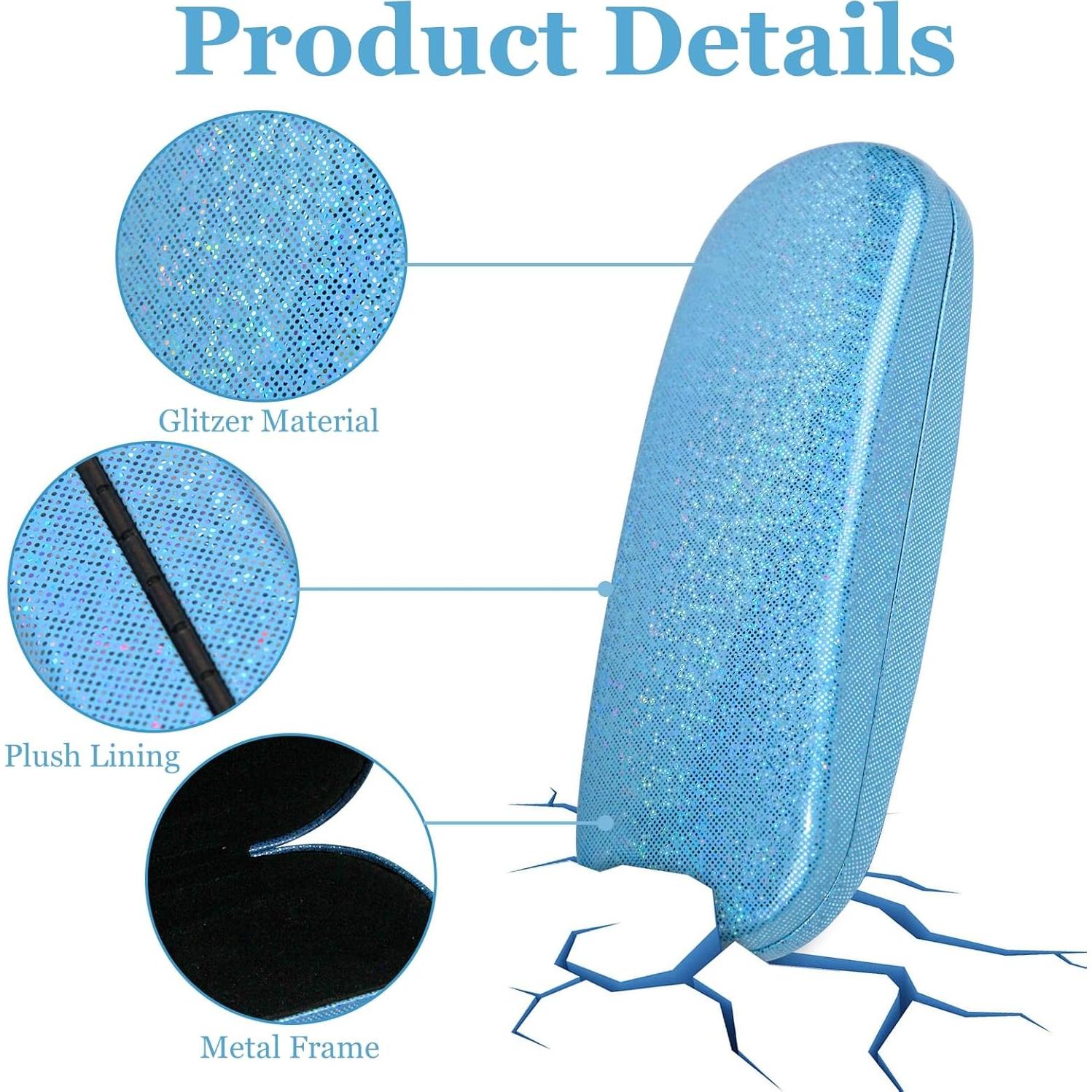 Estuche de Gafas 3 Piezas Duro con Paño de Limpieza