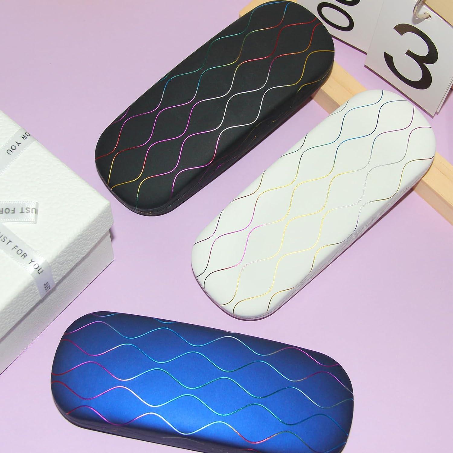 Estuche de Gafas 3 Piezas Carcasa Dura con Paño Limpieza