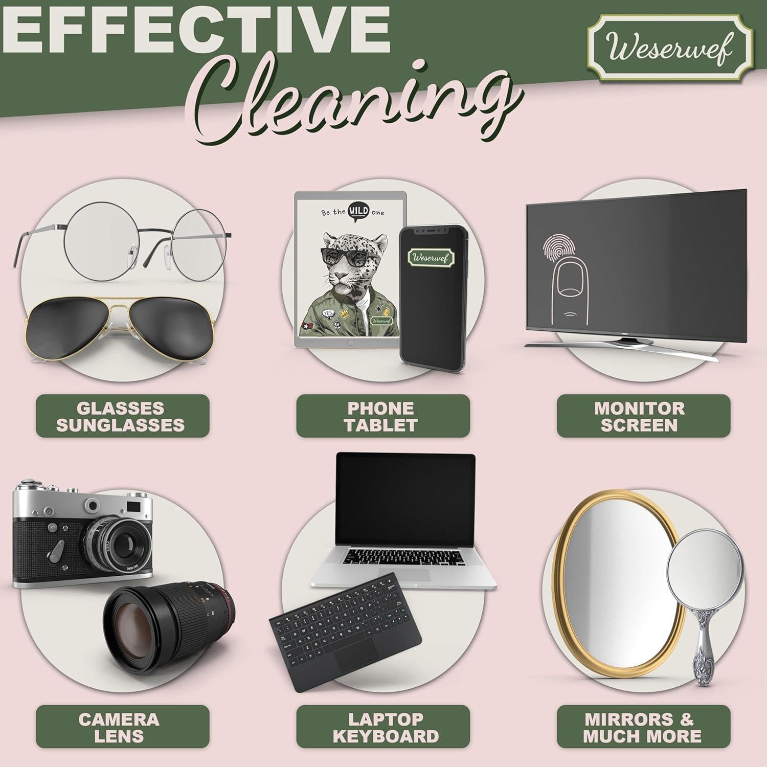 Paño de limpieza microfibra WESERWEF 30x30 cm ultra suave