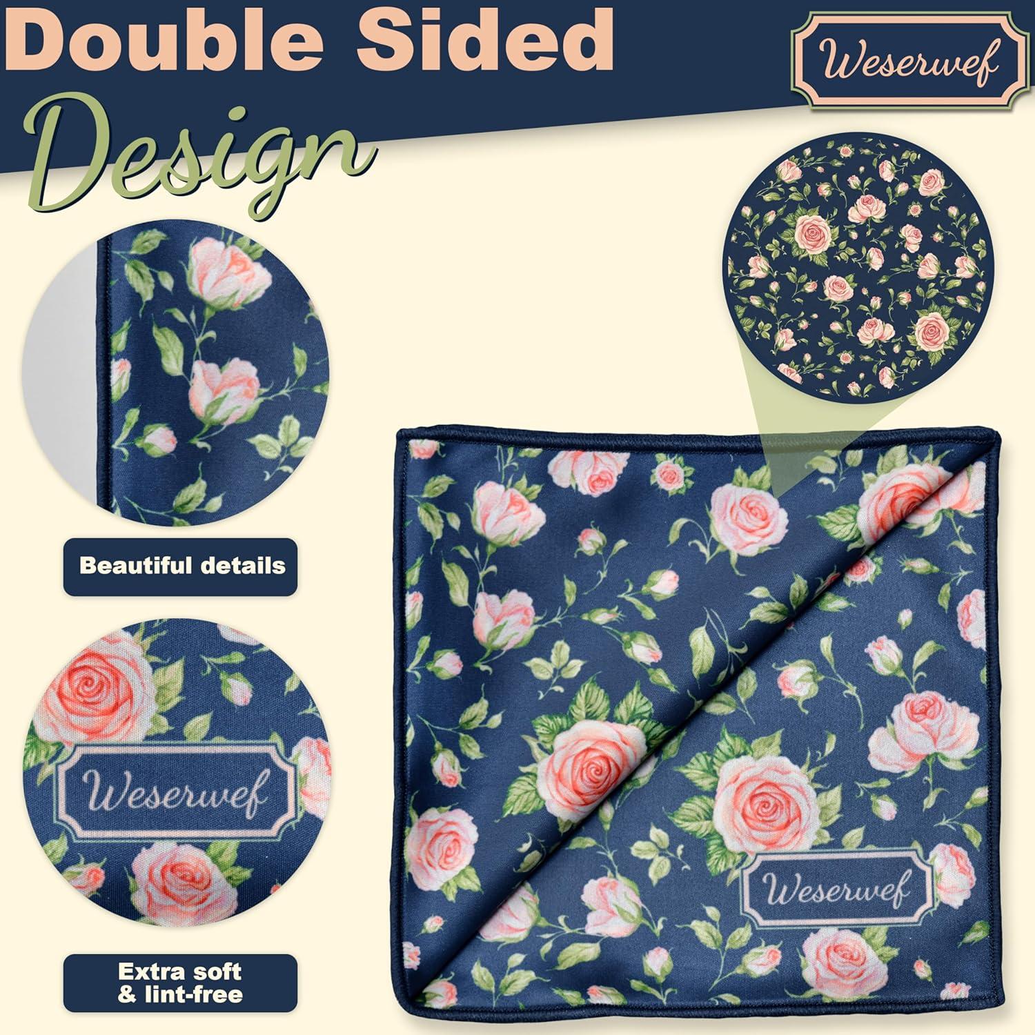 Paño de limpieza WESERWEF 30x30 cm microfibra rosa