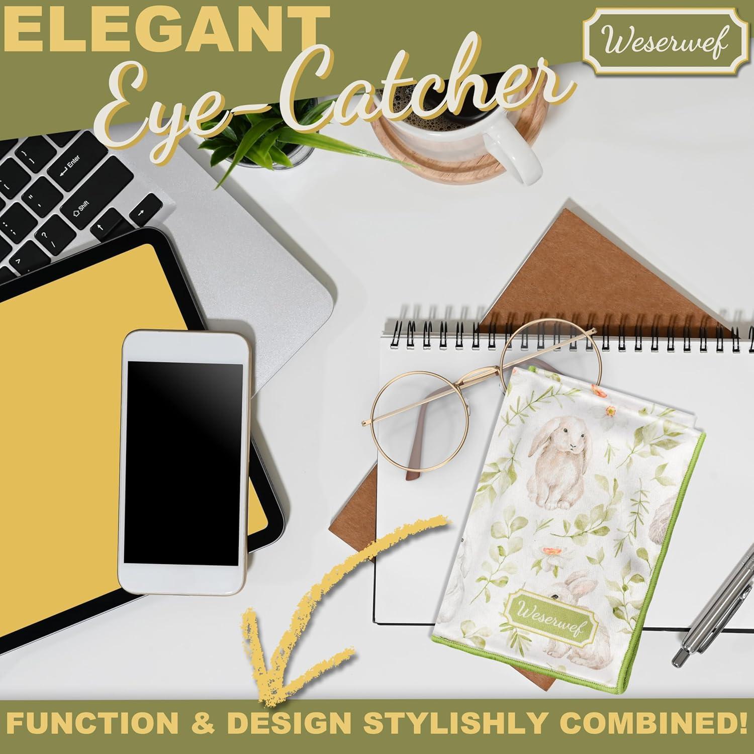 Paño de limpieza WESERWEF 30x30 cm para gafas y pantallas