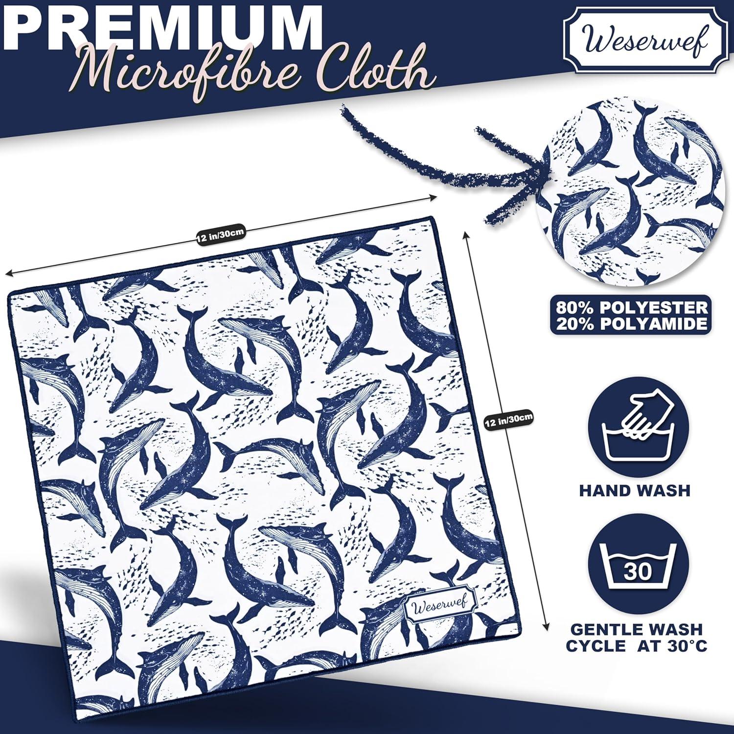 Paño de limpieza WESERWEF 30x30 cm microfibra sin rayas