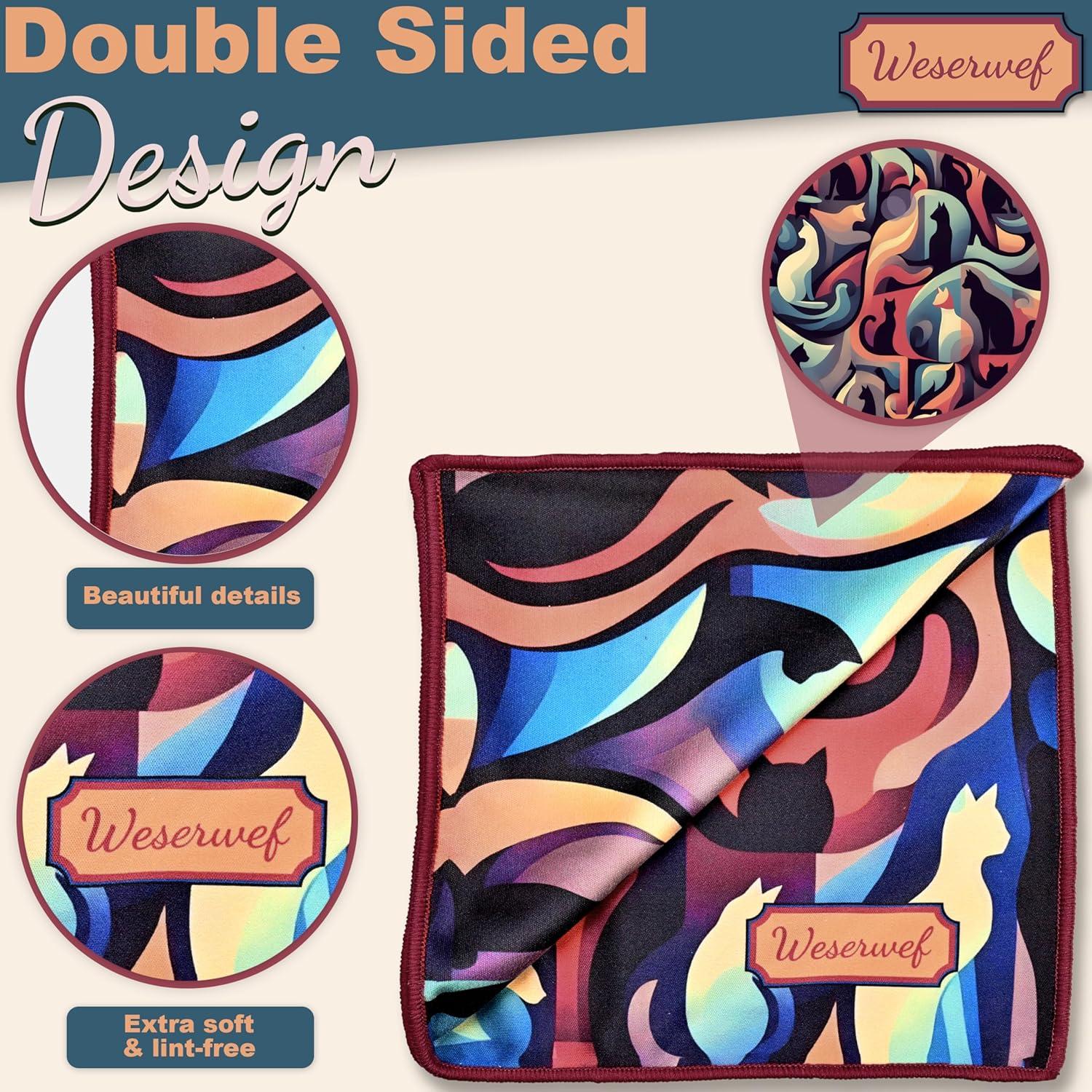 Paño de limpieza WESERWEF 30x30 cm para gafas y pantallas