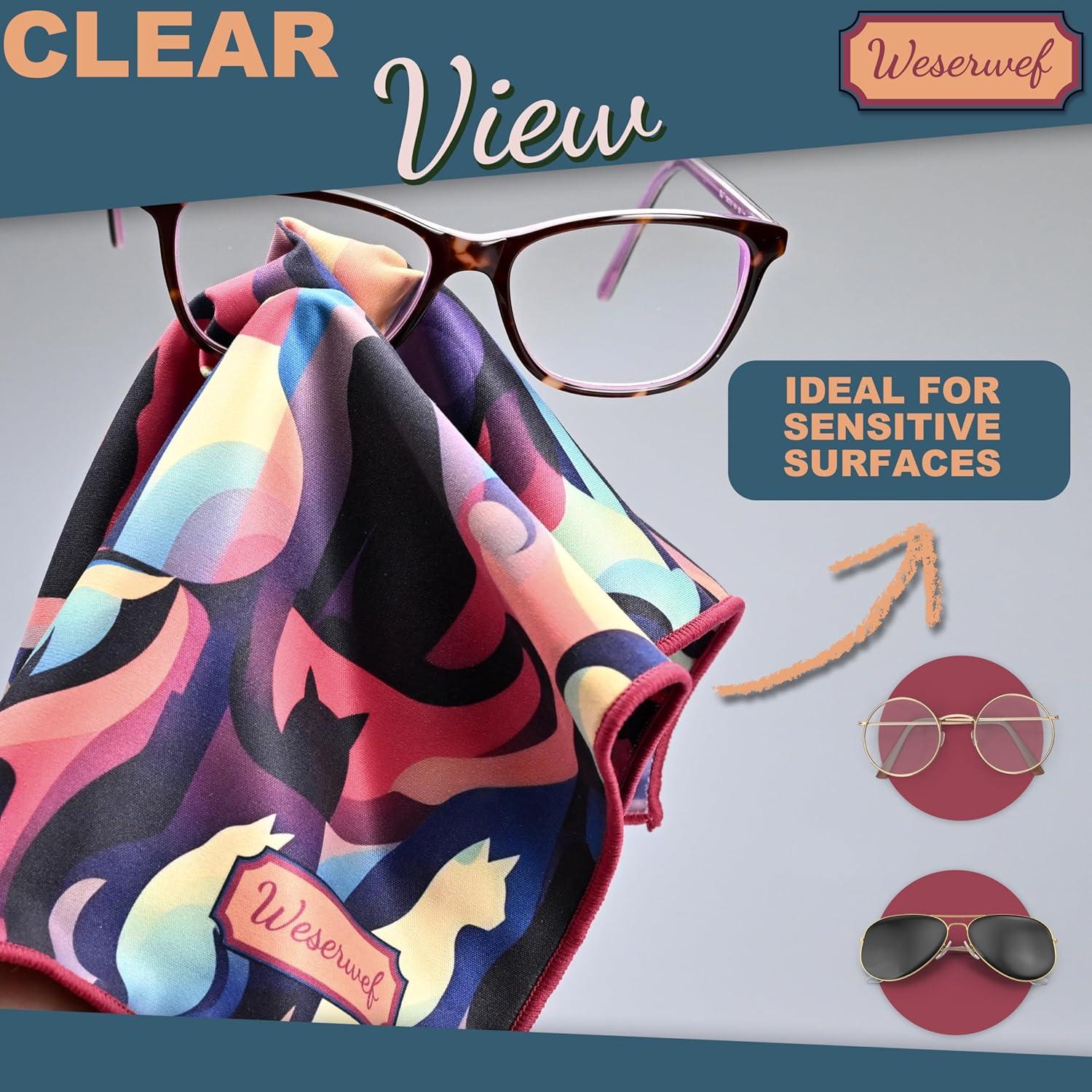 Paño de limpieza WESERWEF 30x30 cm para gafas y pantallas