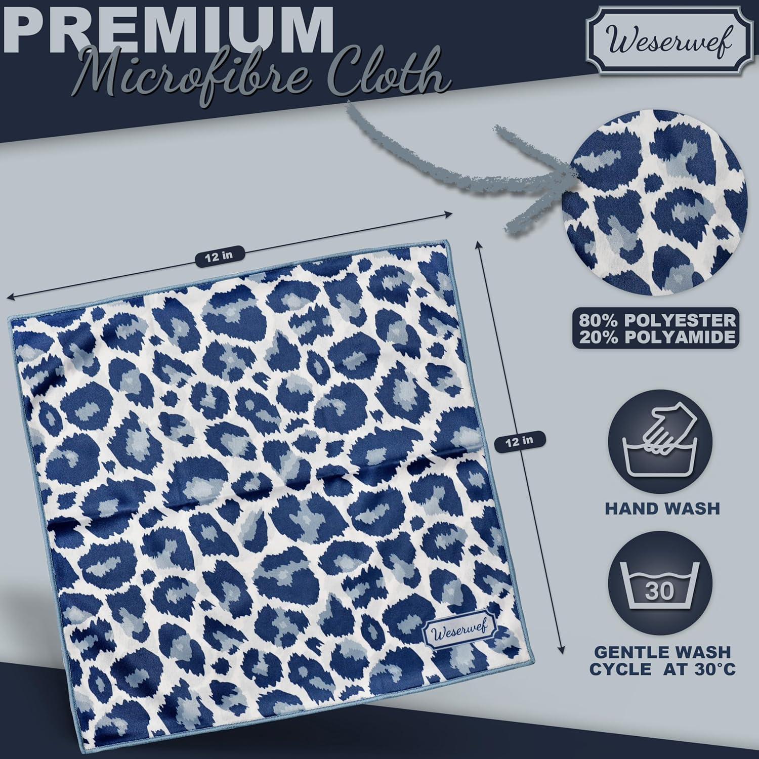 Paño de limpieza WESERWEF 30x30 cm microfibra premium